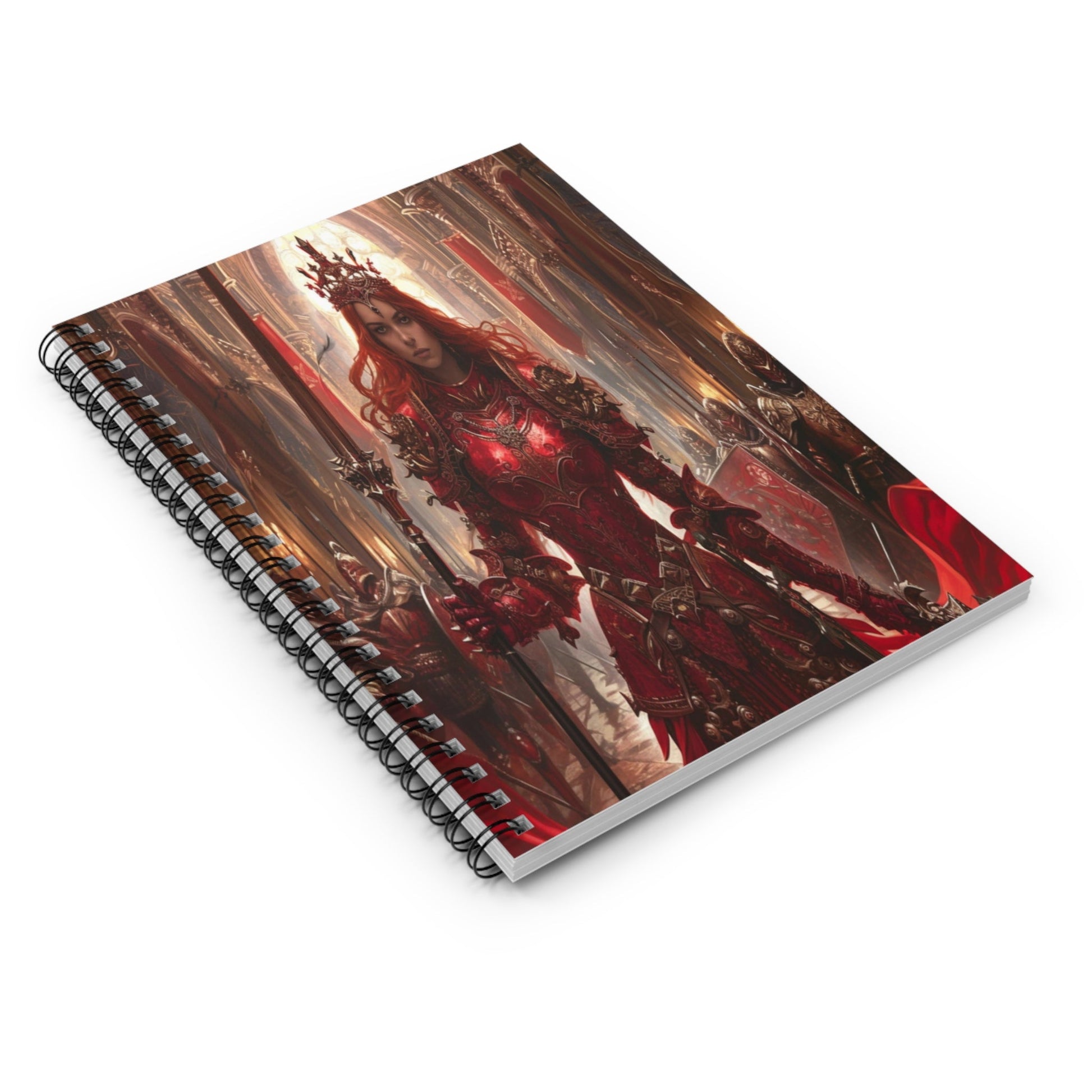 Crimson Valkyrie Queen Spiral Notebook MysMuse - Premium Spiral Notebook from MysMuse - Just $14.99! Shop now at Mysterious Muse