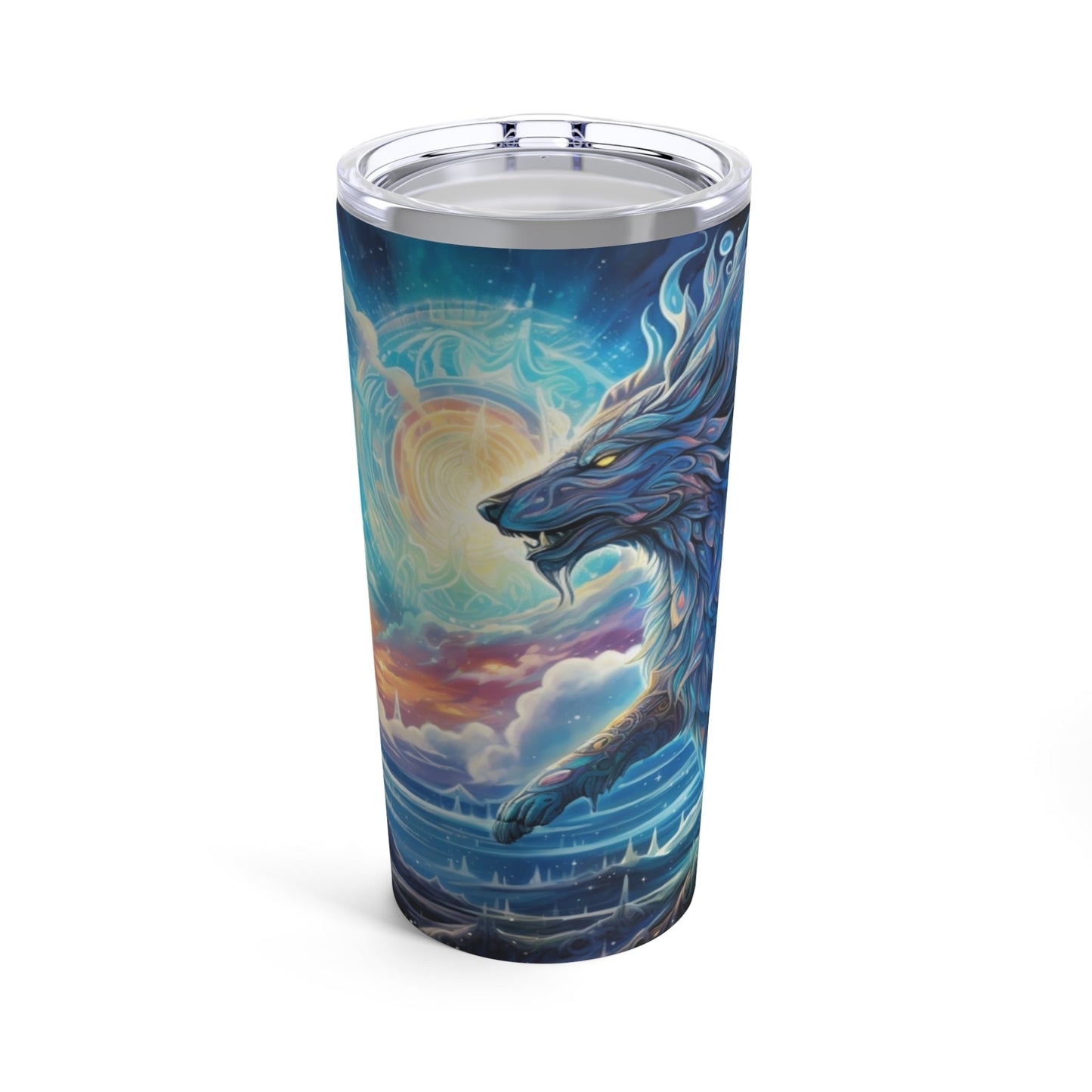 Cosmic Wolf Steel Tumbler Drinkware MysMuse - Premium Tumbler from MysMuse - Just $37.75! Shop now at Mysterious Muse