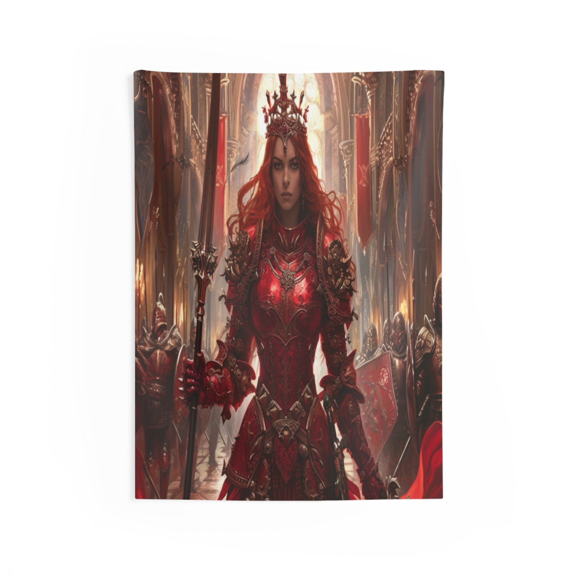 Crimson Valkyrie Queen Hanging Wall Tapestries MysMuse - Premium Hanging Wall Tapestries from MysMuse - Just $25.99! Shop now at Mysterious Muse