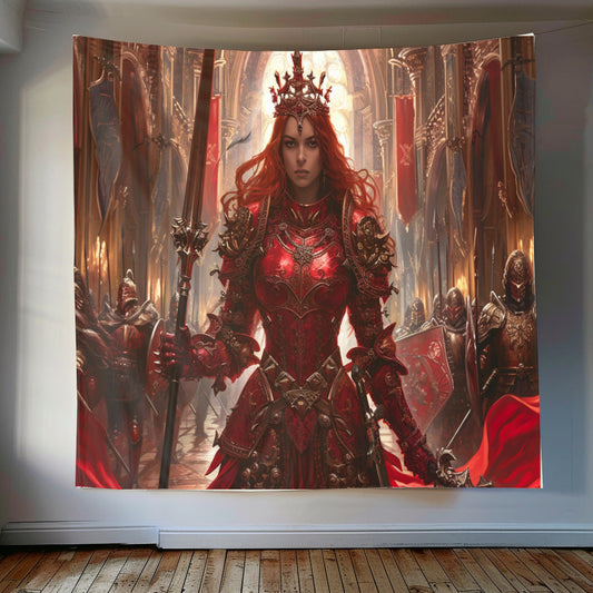 Crimson Valkyrie Queen Hanging Wall Tapestries MysMuse - Premium Hanging Wall Tapestries from MysMuse - Just $25.99! Shop now at Mysterious Muse