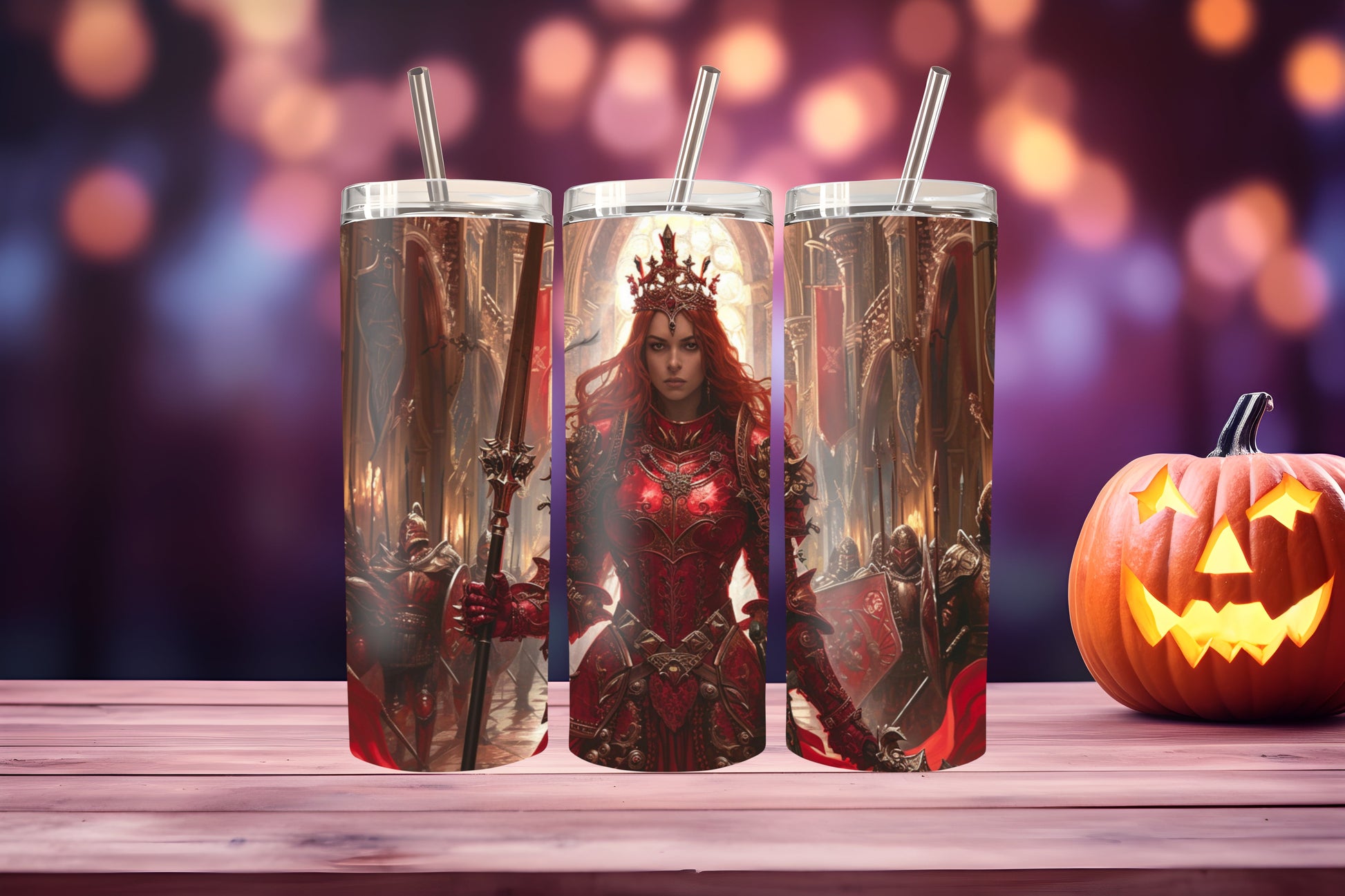 Crimson Valkyrie Queen Steel Tumbler Drinkware MysMuse - Premium Tumbler from MysMuse - Just $37.95! Shop now at Mysterious Muse