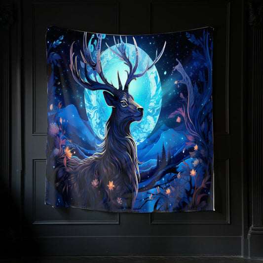 Lunar Majesty Deer Hanging Wall Tapestries MysMuse - Premium Hanging Wall Tapestries from MysMuse - Just $25.99! Shop now at Mysterious Muse