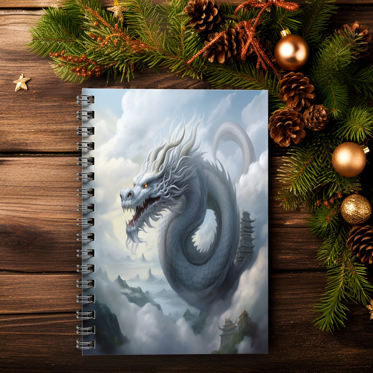 Mystical Mist Dragon Spiral Notebook MysMuse - Premium Spiral Notebook from MysMuse - Just $14.99! Shop now at Mysterious Muse