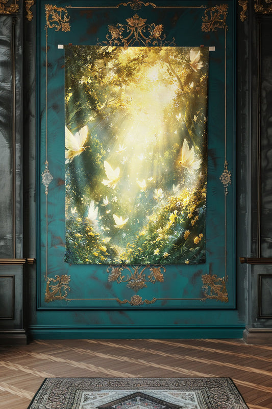 Forest of Radiant Spirits Decorative Wall Tapestry MysMuse - Premium Decorative Wall Tapestry from MysMuse - Just $26.99! Shop now at Mysterious Muse