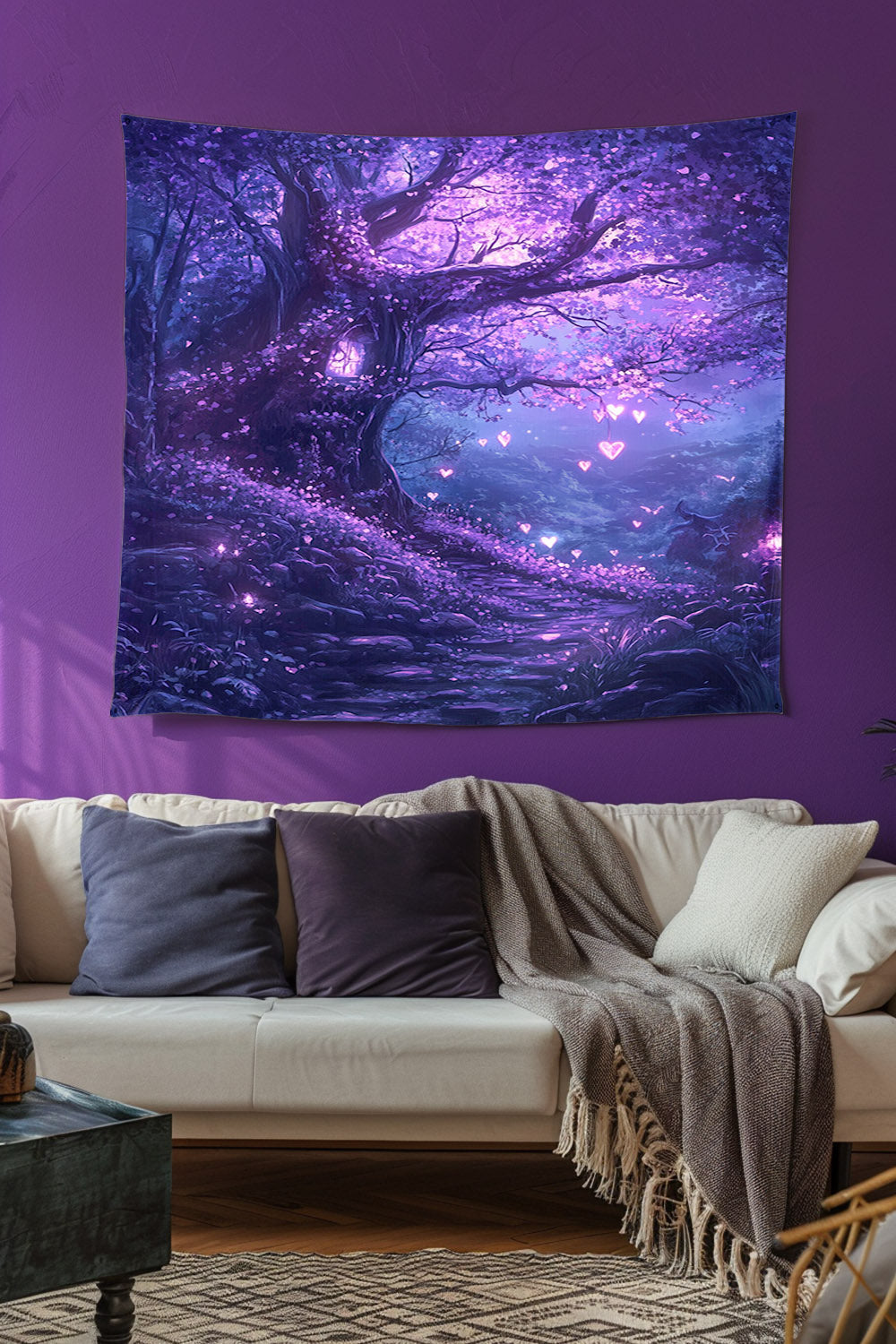 Luminary Hearts Path Decorative Wall Tapestry MysMuse - Premium Decorative Wall Tapestry from MysMuse - Just $26.99! Shop now at Mysterious Muse