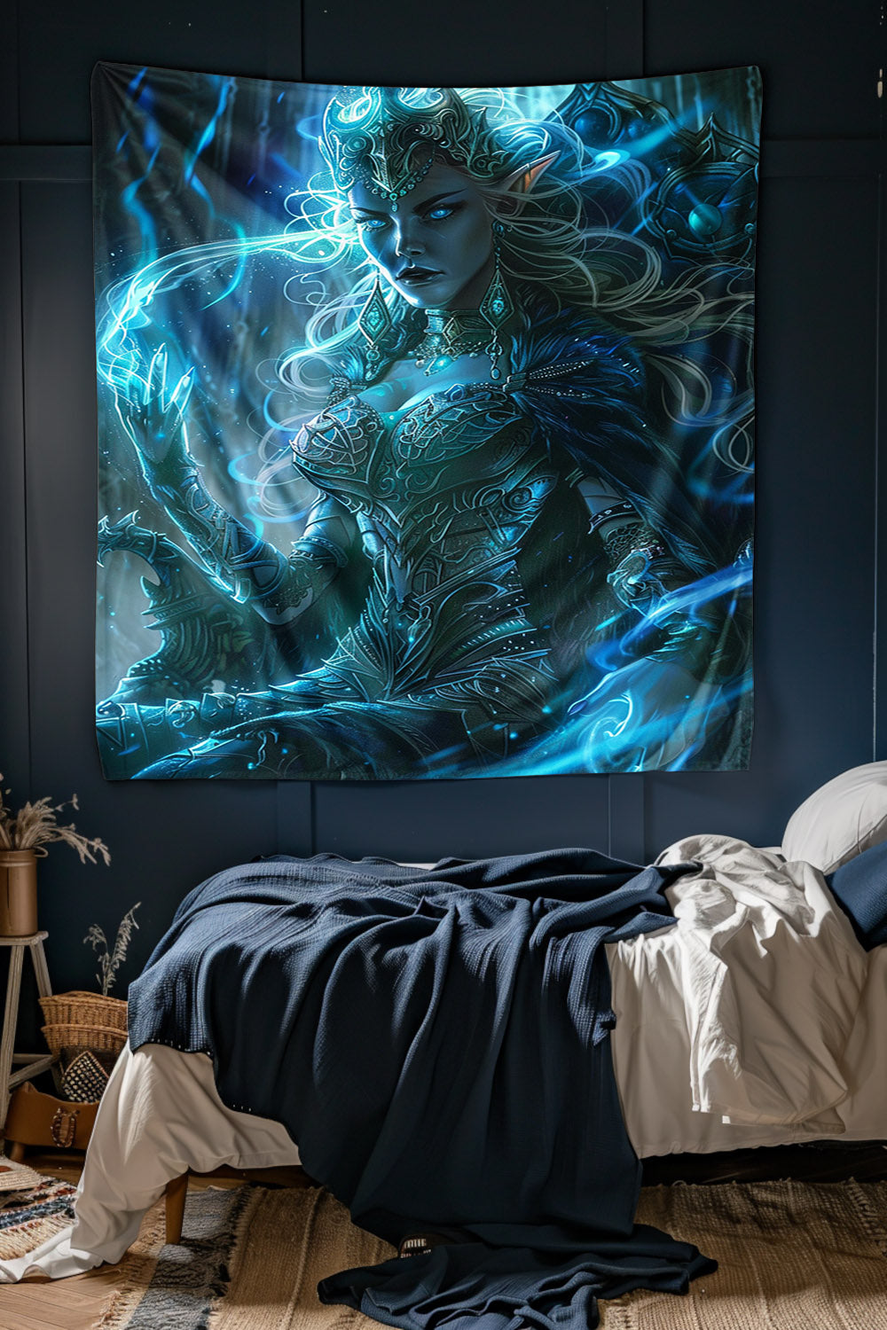 Frostborn Elven Empress Decorative Wall Tapestry MysMuse - Premium Decorative Wall Tapestry from MysMuse - Just $26.99! Shop now at Mysterious Muse