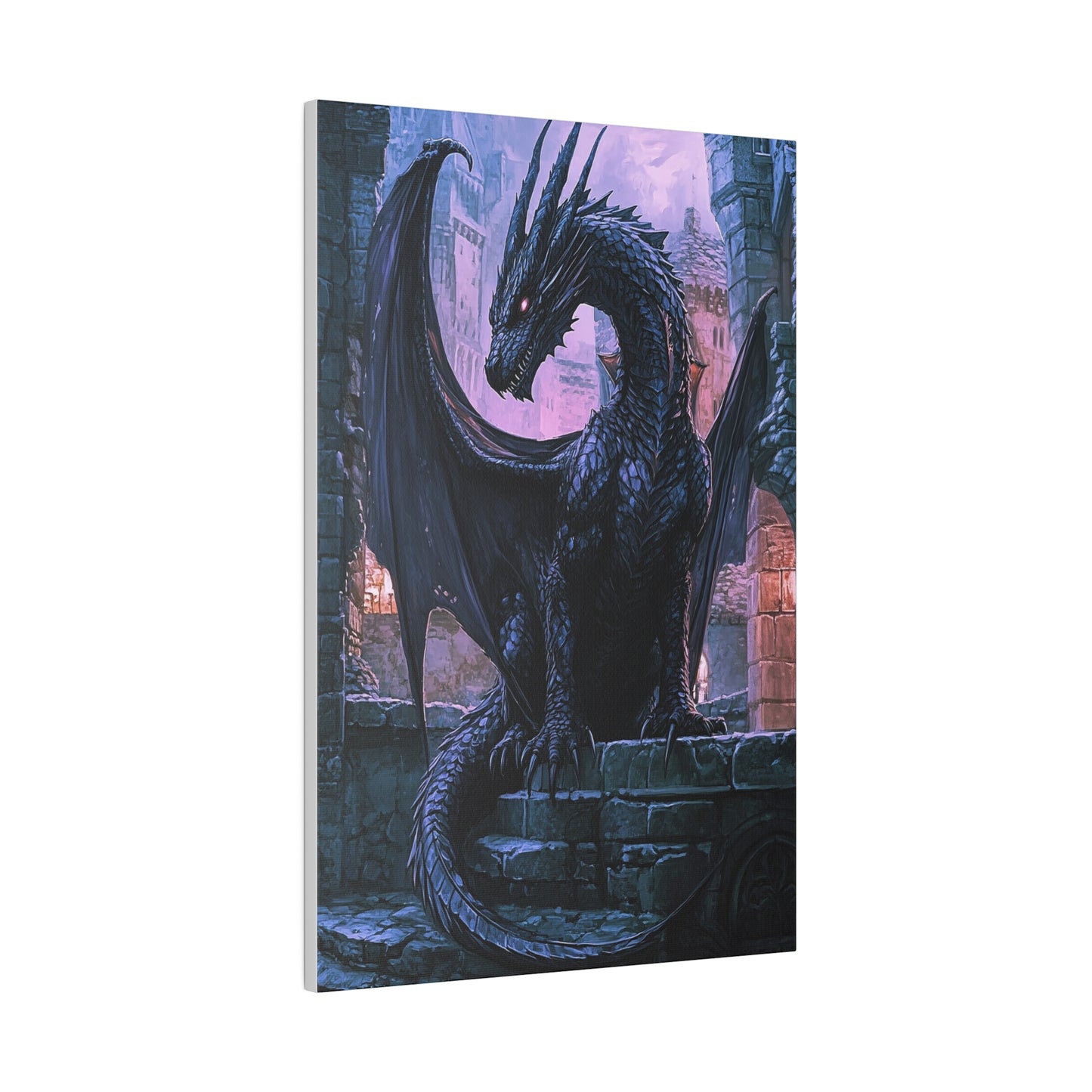 Ebonfire Guardian Matte Canvas Prints MysMuse - Premium Matte Canvas Prints from MysMuse - Just $41.99! Shop now at Mysterious Muse