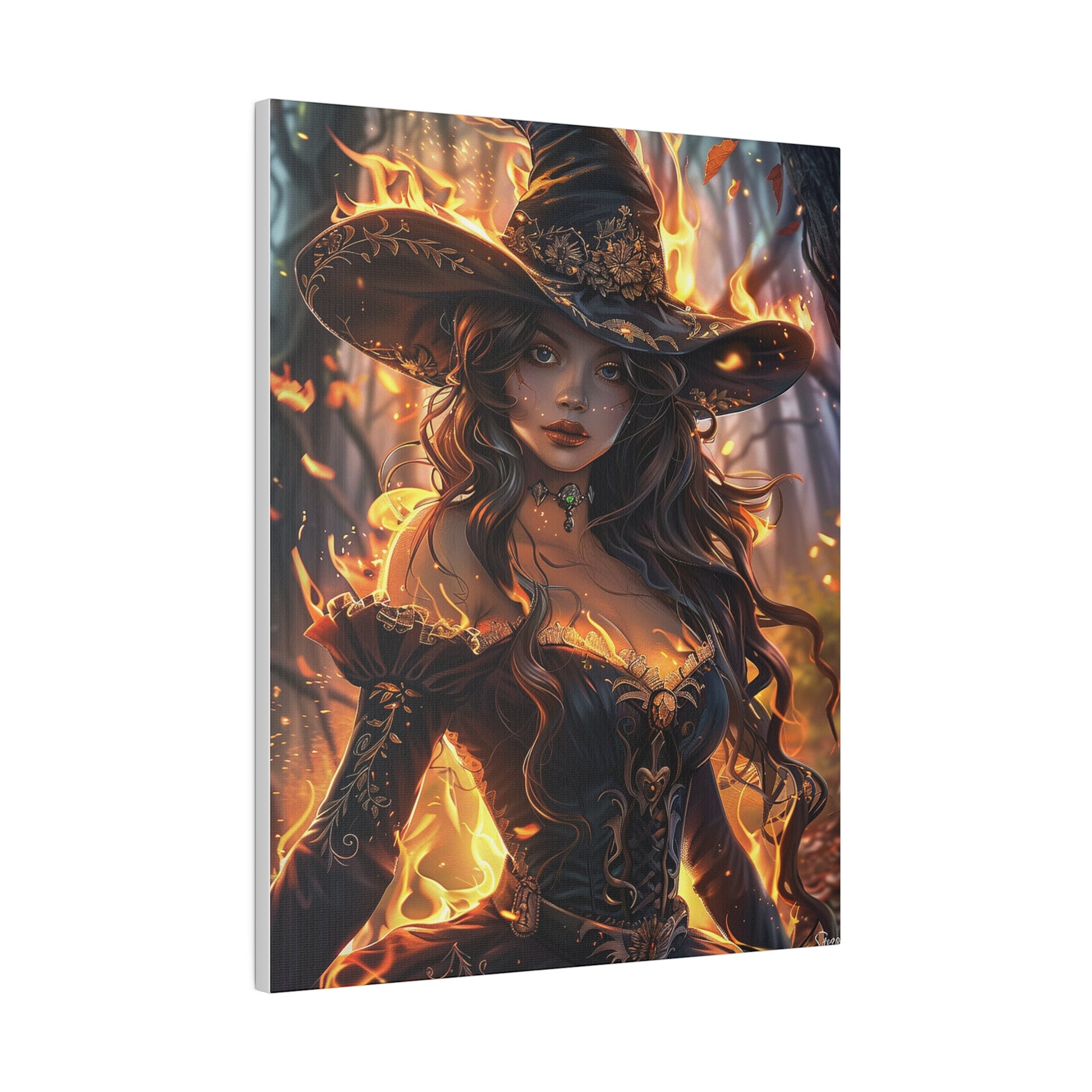 Flameborn Sorceress Matte Canvas Prints MysMuse - Premium Matte Canvas Prints from MysMuse - Just $41.99! Shop now at Mysterious Muse