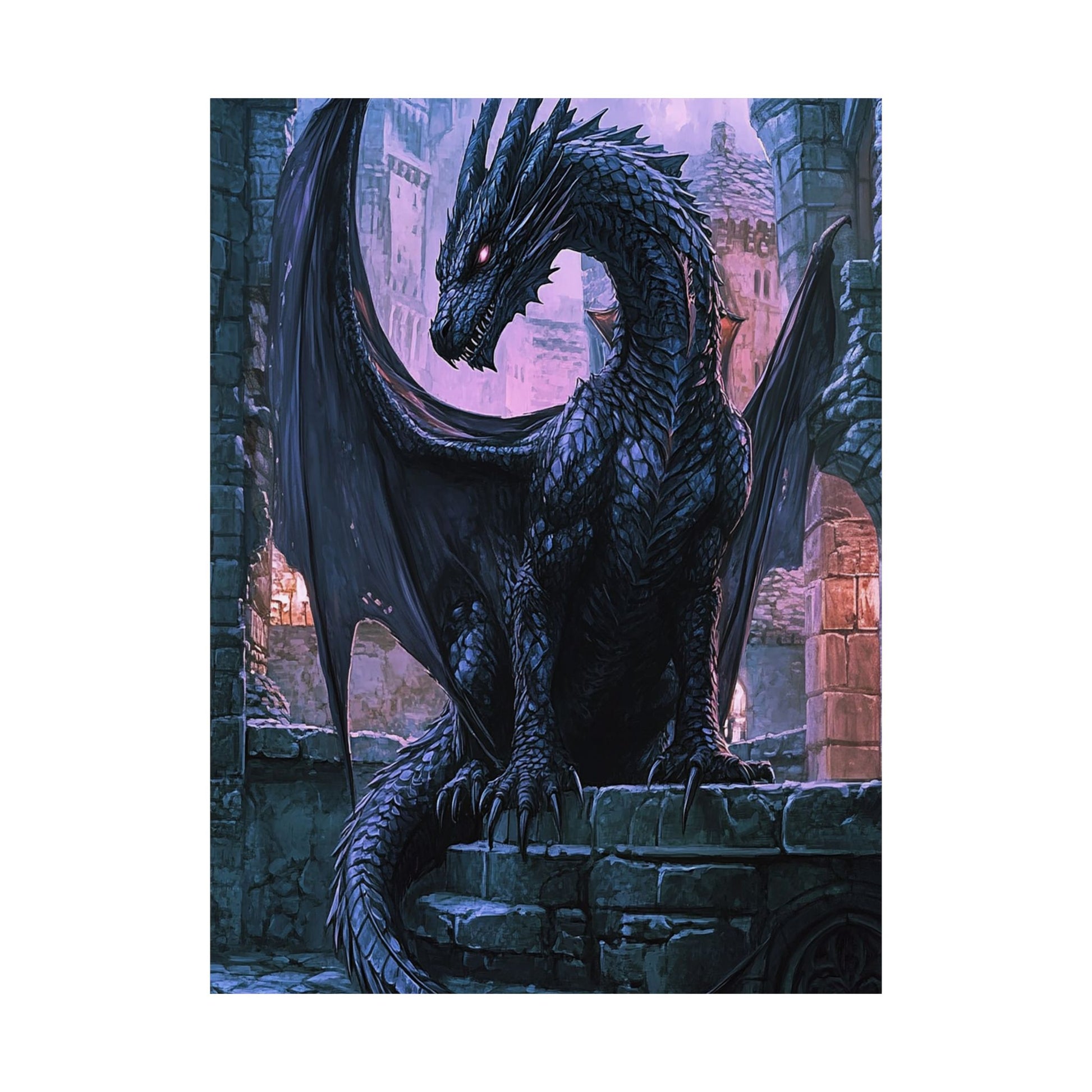 Ebonfire Guardian Matte Vertical Posters MysMuse. - Premium Matte Vertical Posters from MysMuse - Just $16.95! Shop now at Mysterious Muse