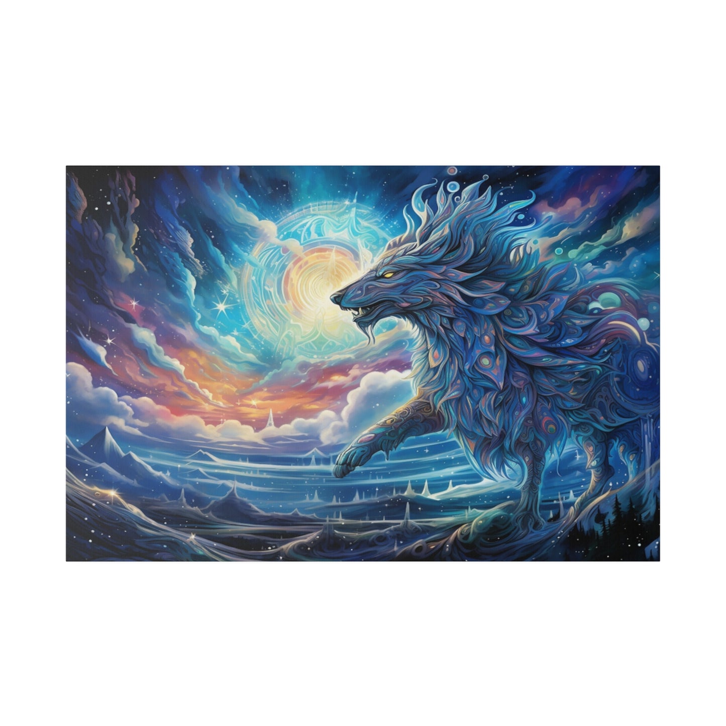 Cosmic Wolf Matte Canvas Prints MysMuse - Premium Matte Canvas Prints from MysMuse - Just $41.99! Shop now at Mysterious Muse