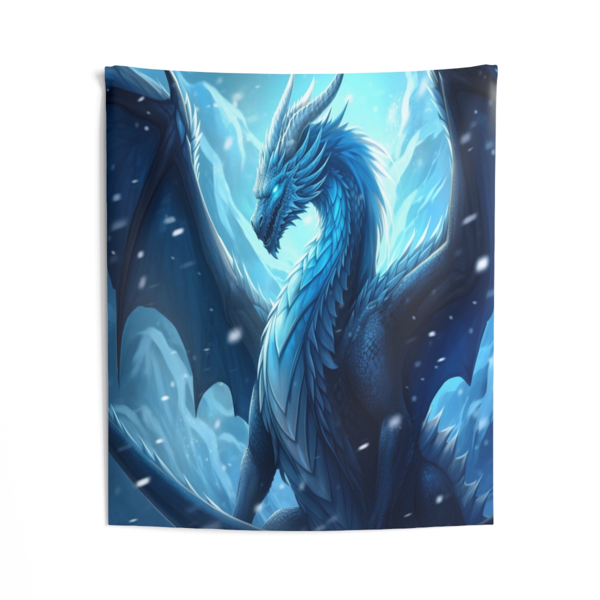 Blue Frost Dragon Hanging Wall Tapestries MysMuse - Premium Home Decor from Printify - Just $25.99! Shop now at Mysterious Muse