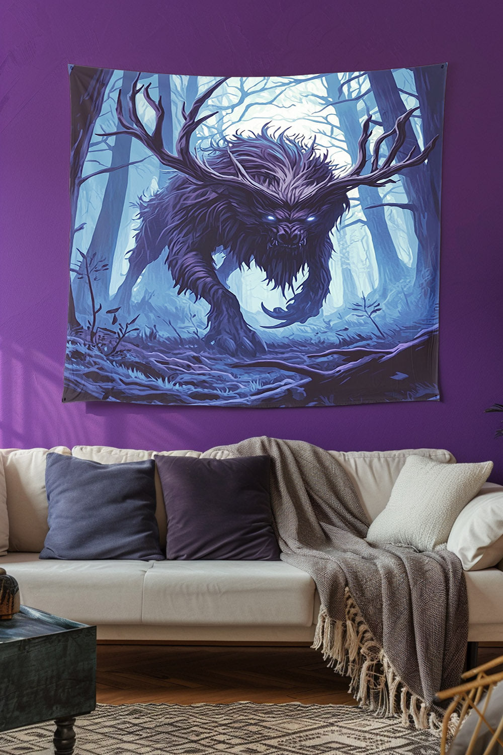 Ebonwood Shadowbeast Decorative Wall Tapestry MysMuse - Premium Decorative Wall Tapestry from MysMuse - Just $26.99! Shop now at Mysterious Muse