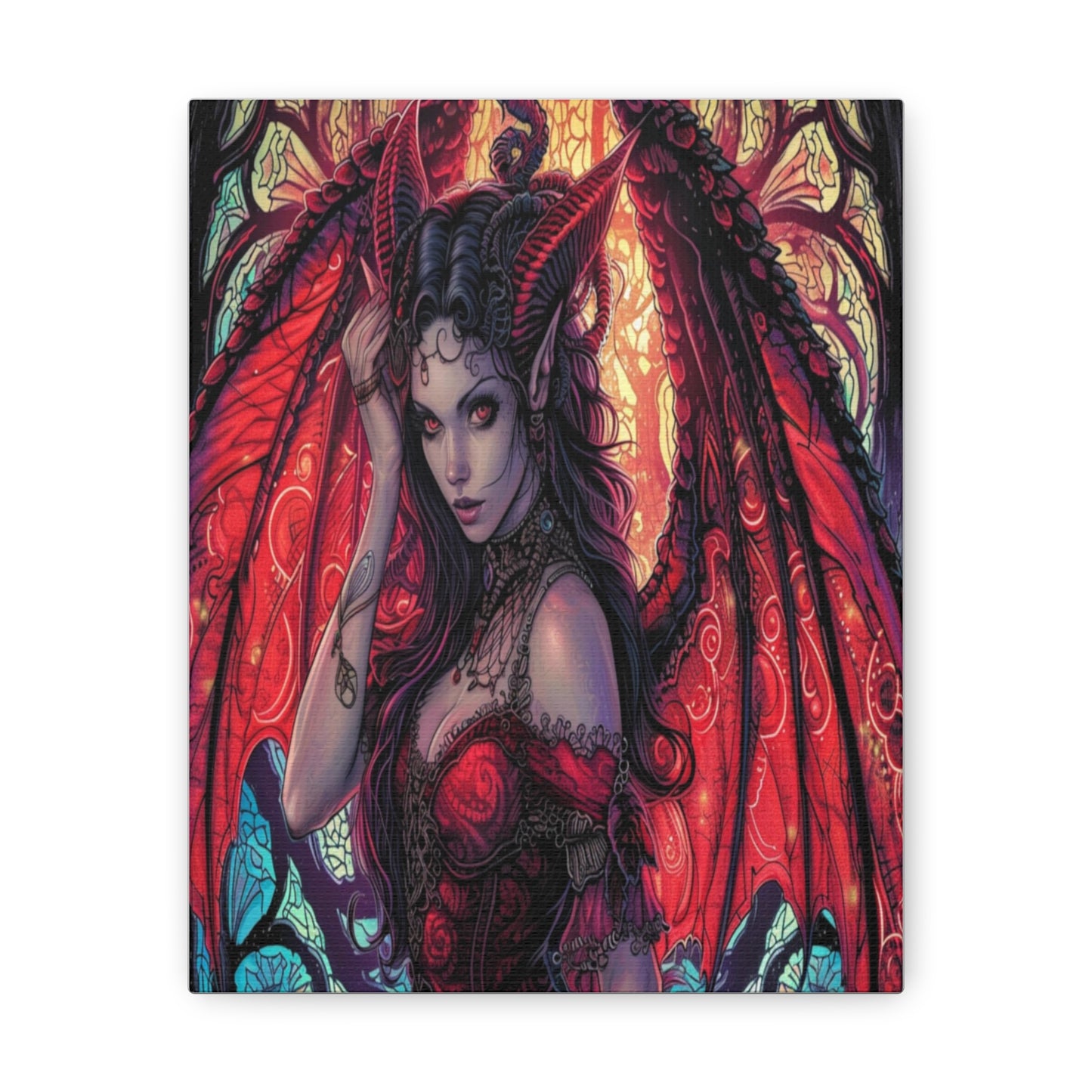 Scarlet Succubus Canvas Gallery Wraps MysMuse - Premium Canvas from Printify - Just $16.99! Shop now at Mysterious Muse