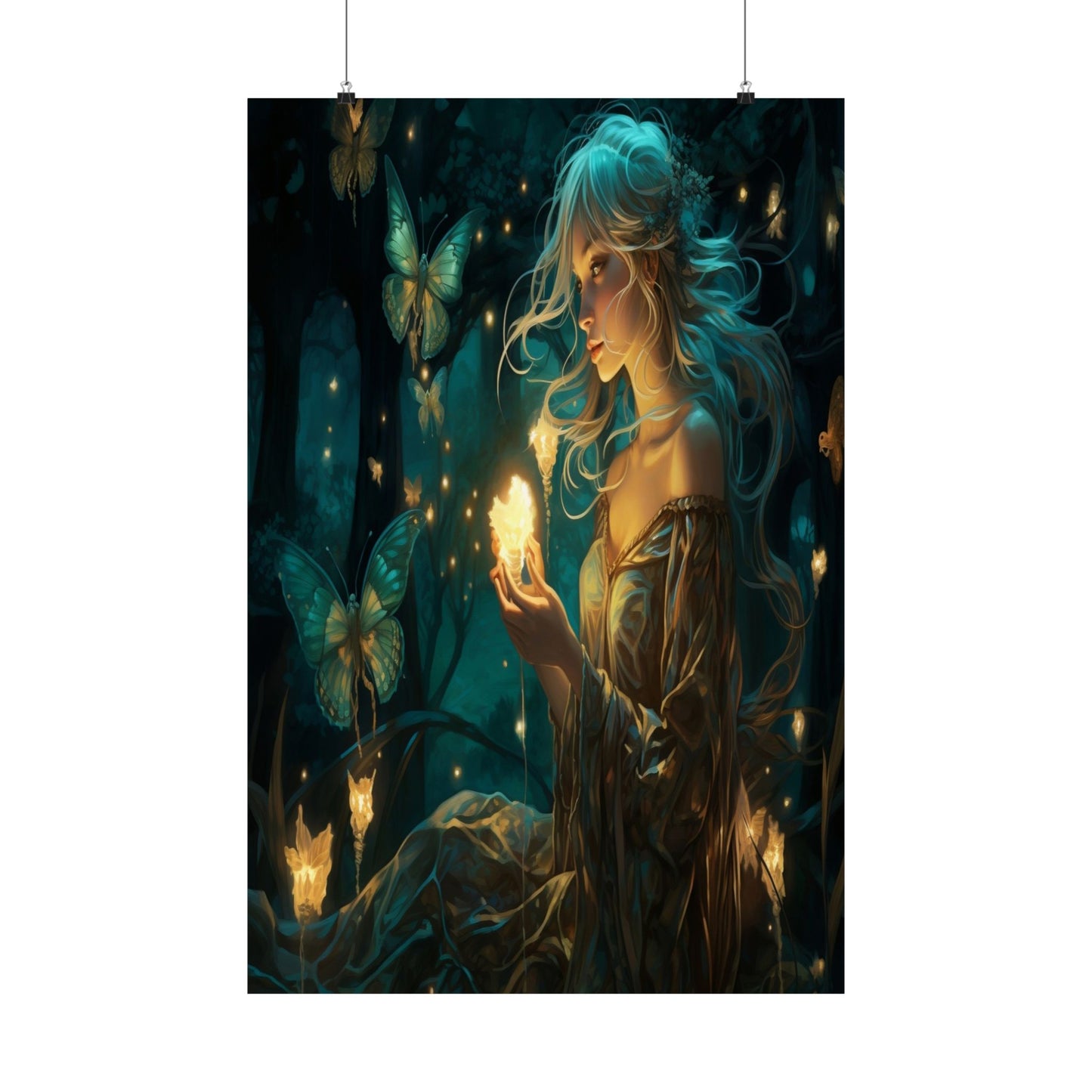 Emerald Glade Enchantress Matte Vertical Posters MysMuse - Premium Matte Vertical Posters from MysMuse - Just $16.95! Shop now at Mysterious Muse