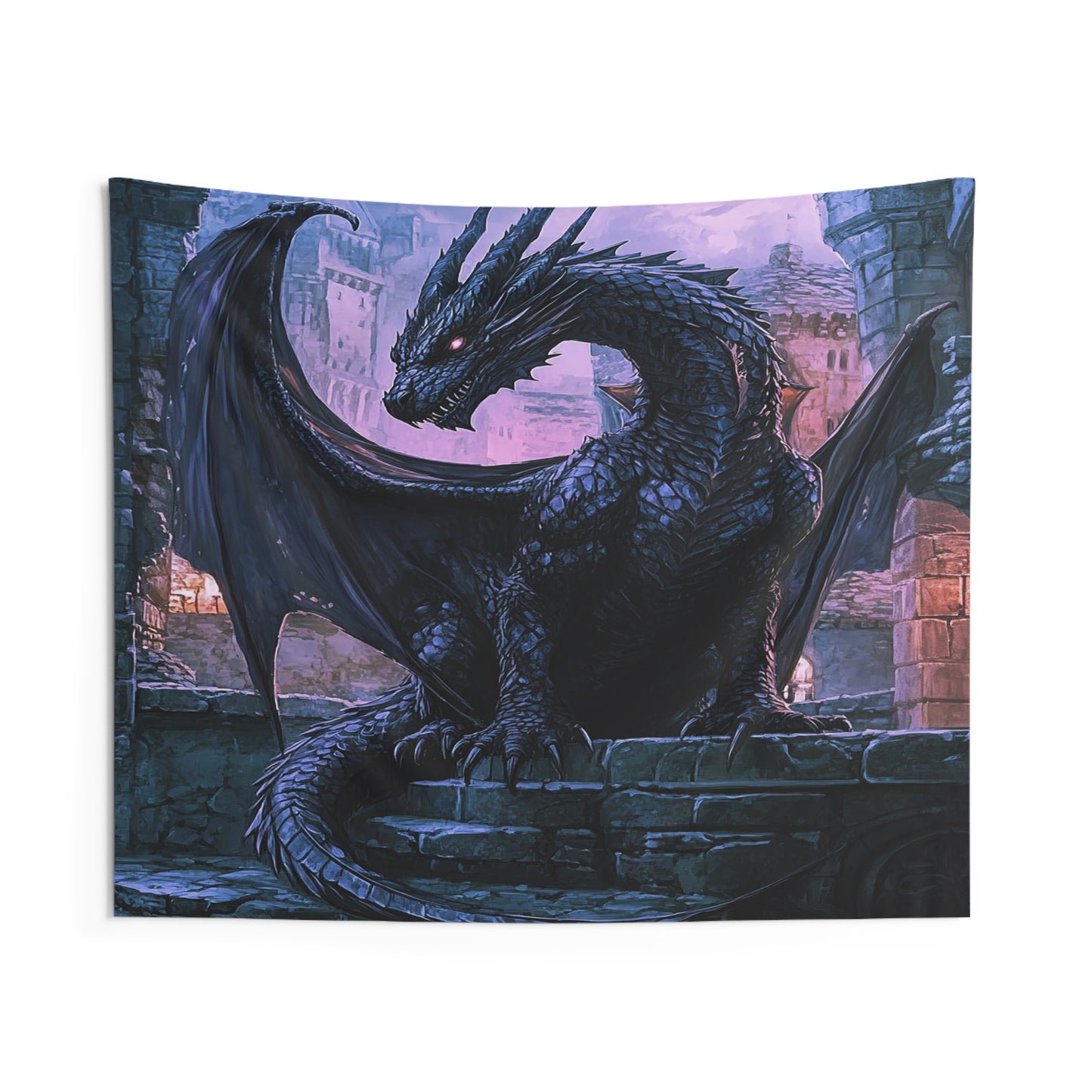 Ebonfire Guardian Decorative Wall Tapestry MysMuse - Premium Decorative Wall Tapestry from MysMuse - Just $26.99! Shop now at Mysterious Muse