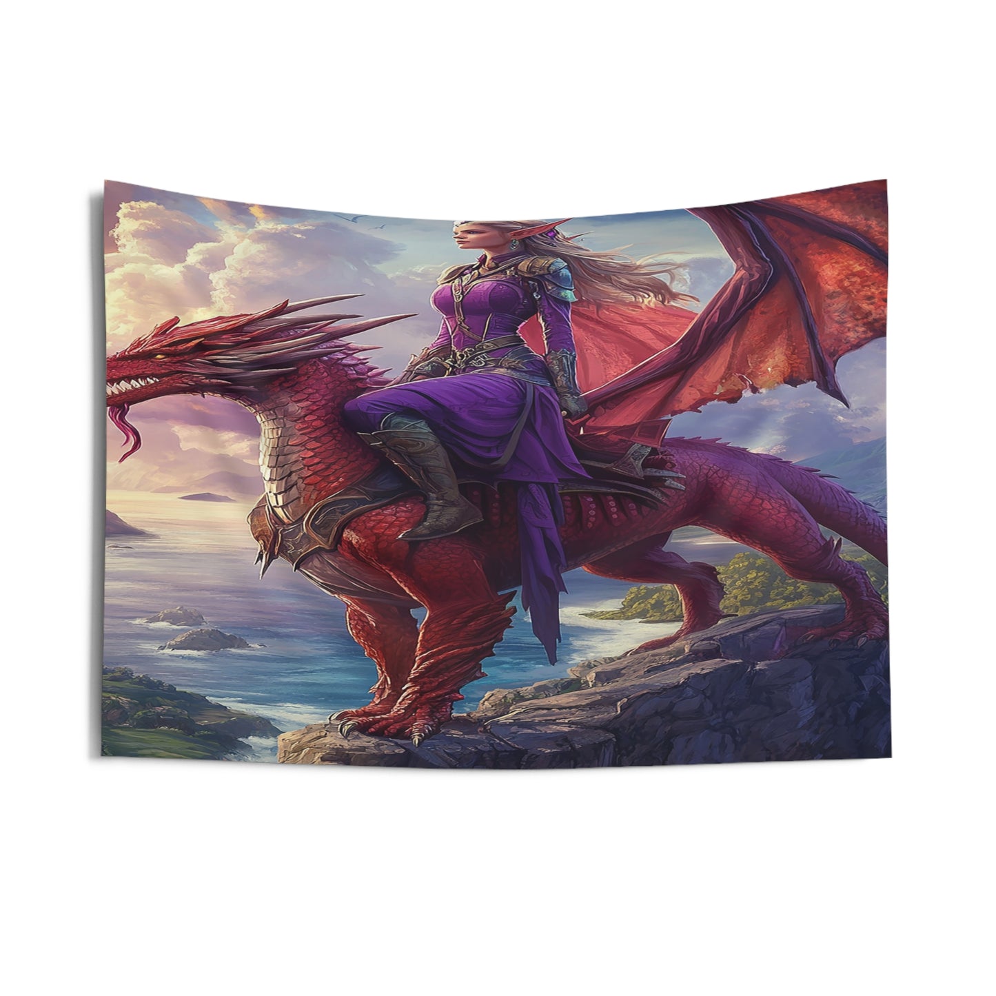 Dragonheart's Oath Decorative Wall Tapestry MysMuse - Premium Decorative Wall Tapestry from MysMuse - Just $26.99! Shop now at Mysterious Muse