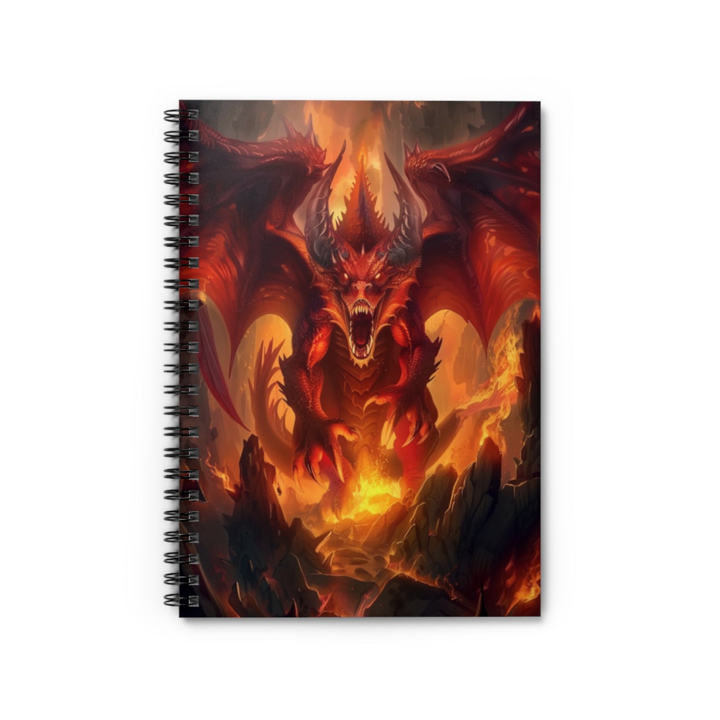 Dragon’s Inferno Spiral Notebook MysMuse - Premium Spiral Notebook from MysMuse - Just $14.99! Shop now at Mysterious Muse