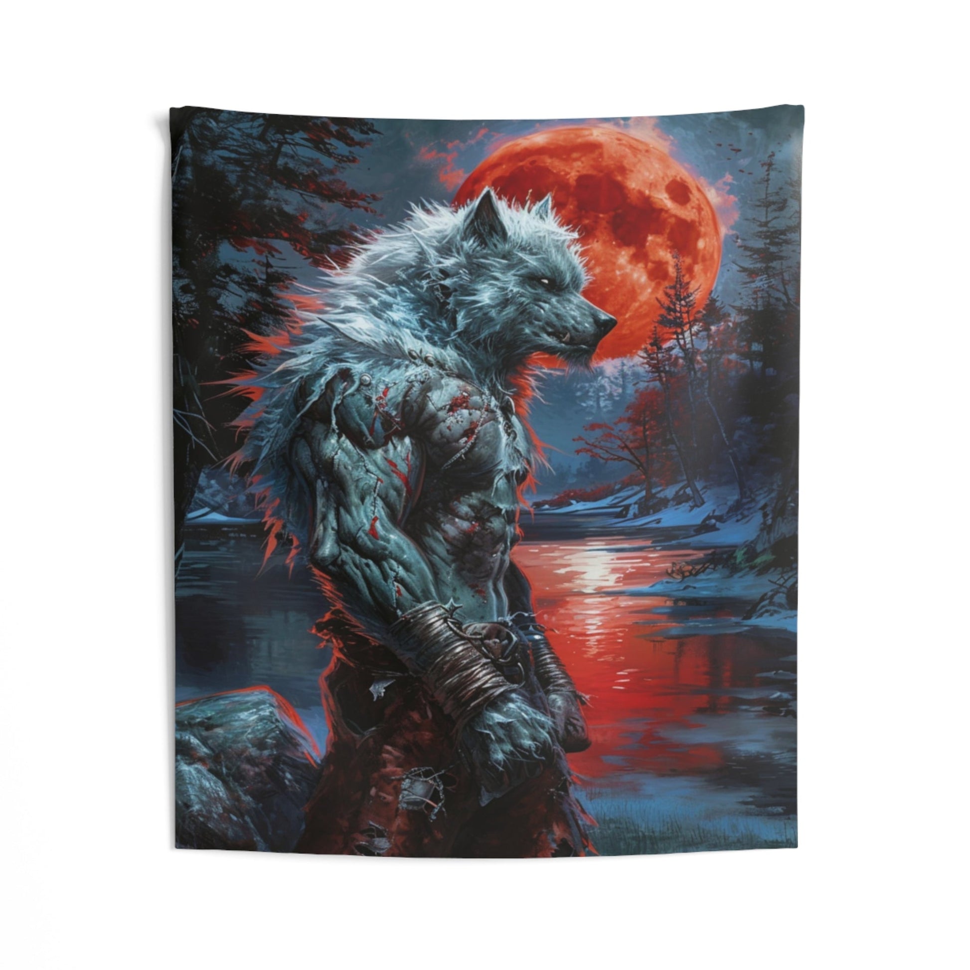 Blood Moon Lycanthrope Hanging Wall Tapestries MysMuse - Premium Hanging Wall Tapestries from MysMuse - Just $25.99! Shop now at Mysterious Muse
