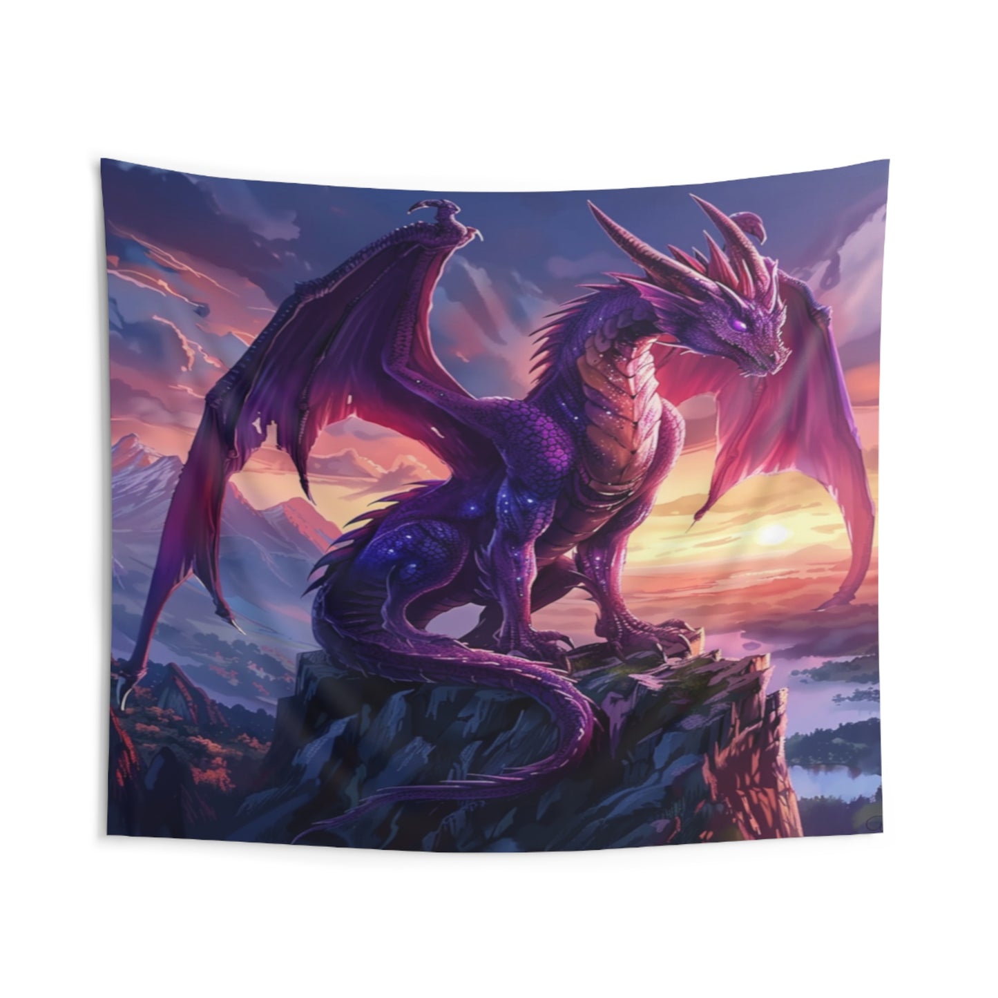 Dusk Dragon Decorative Wall Tapestry MysMuse - Premium Decorative Wall Tapestry from MysMuse - Just $26.99! Shop now at Mysterious Muse