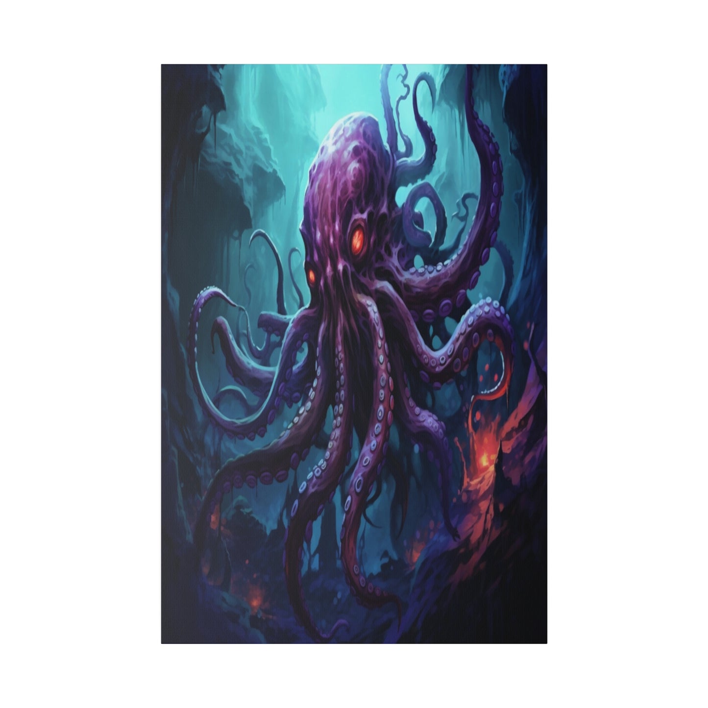 Abyssal Kraken Matte Canvas Prints MysMuse - Premium Matte Canvas Prints from MysMuse - Just $41.99! Shop now at Mysterious Muse