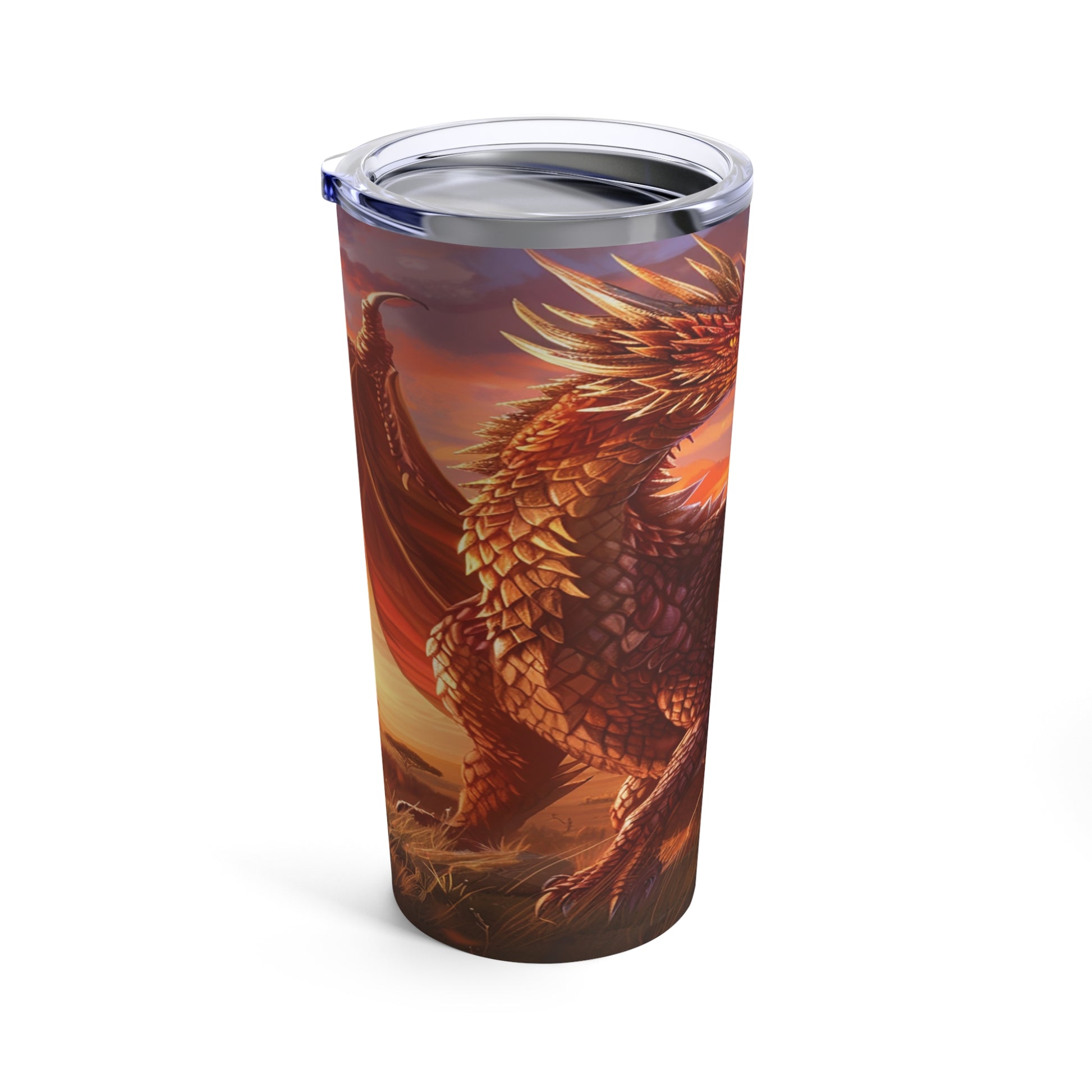 Red Savannah Dragon Steel Tumbler Drinkware MysMuse - Premium Tumbler from MysMuse - Just $37.95! Shop now at Mysterious Muse