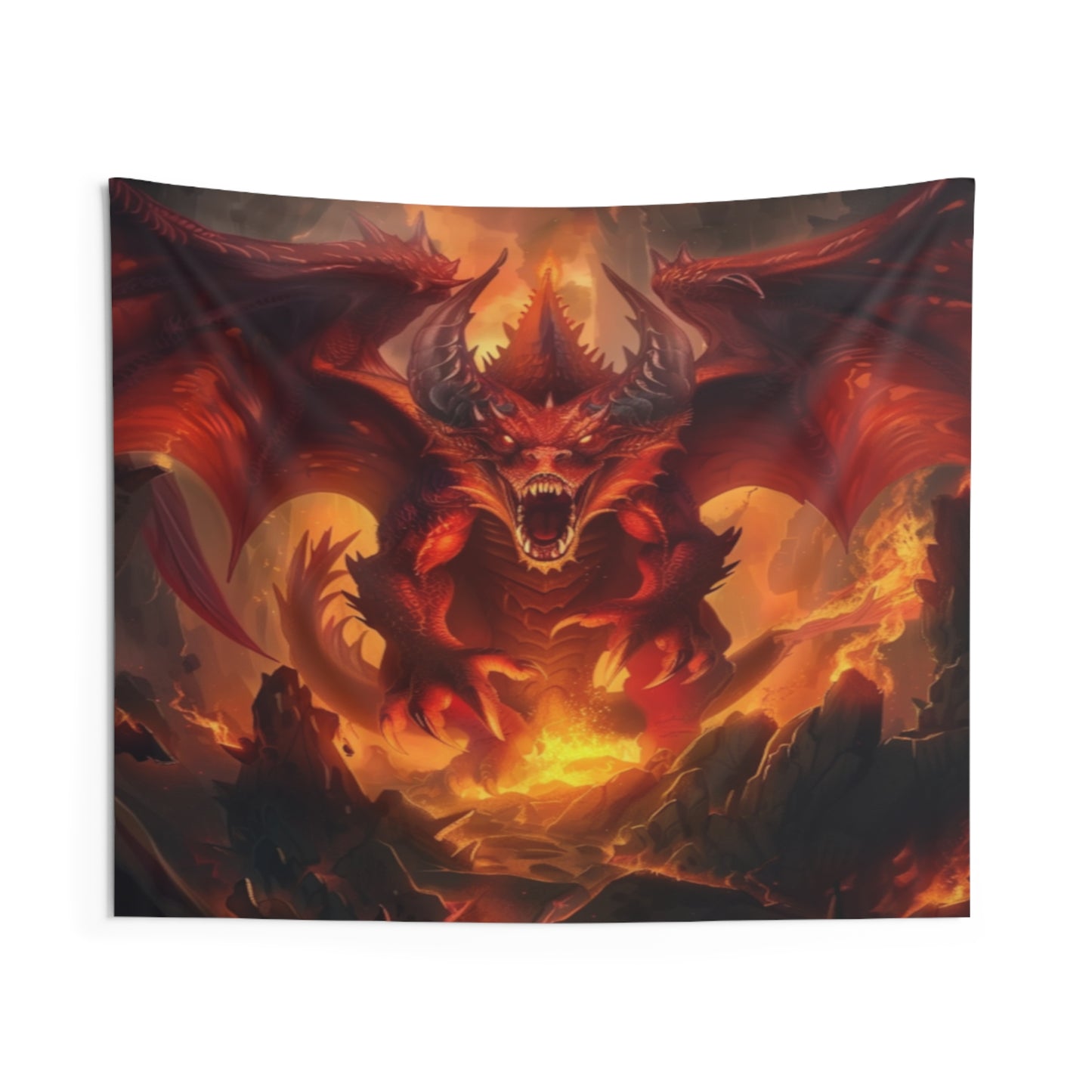 Dragon’s Inferno Decorative Wall Tapestry MysMuse - Premium Decorative Wall Tapestry from MysMuse - Just $26.99! Shop now at Mysterious Muse