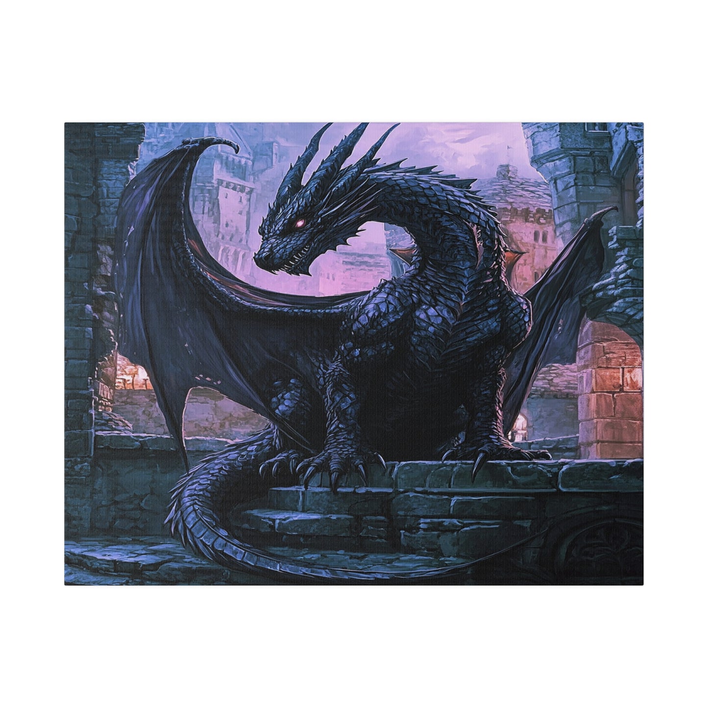 Ebonfire Guardian Matte Canvas Prints MysMuse - Premium Matte Canvas Prints from MysMuse - Just $41.99! Shop now at Mysterious Muse