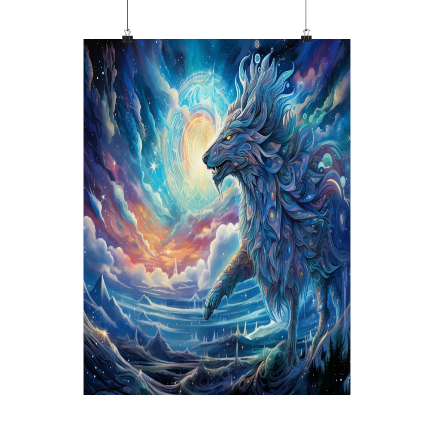 Cosmic Wolf Matte Vertical Posters MysMuse - Premium Matte Vertical Posters from MysMuse - Just $16.95! Shop now at Mysterious Muse