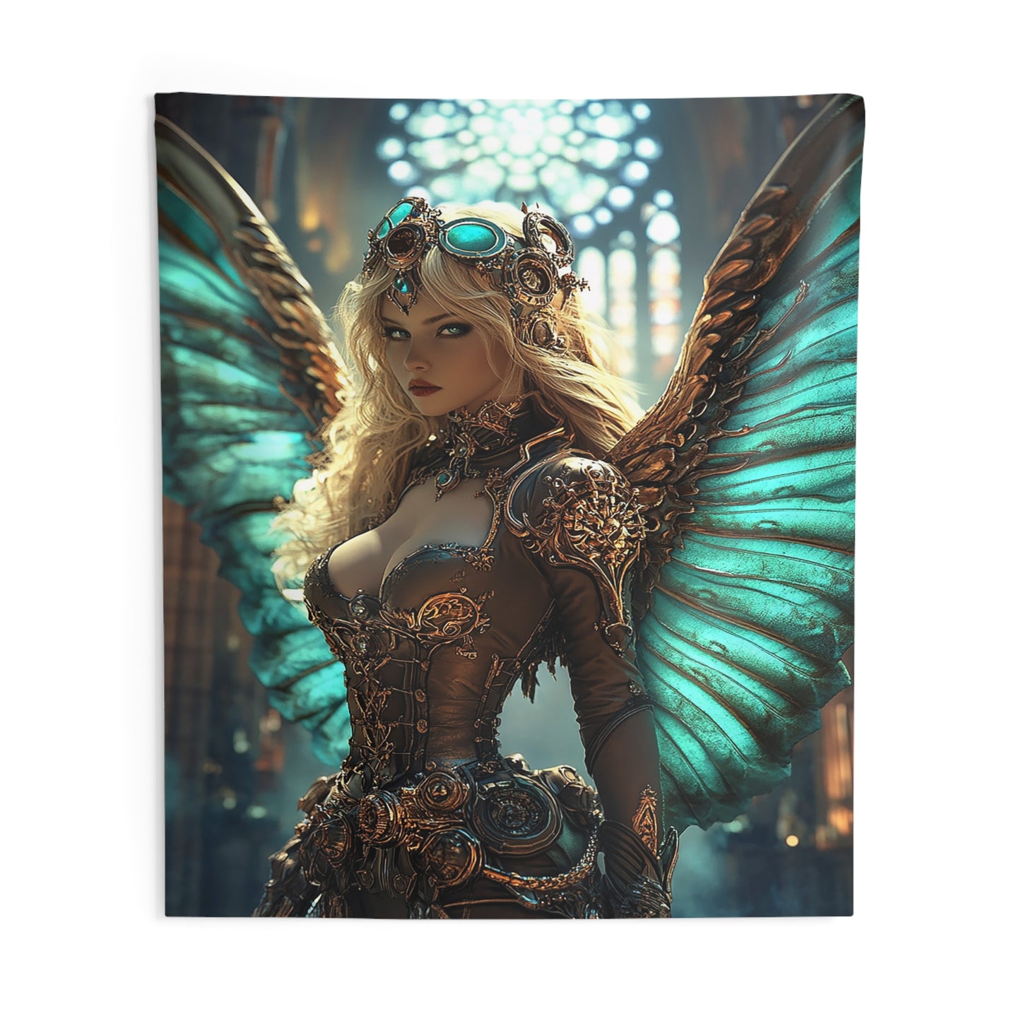 Clockwork Seraph Aetheria Decorative Wall Tapestry MysMuse - Premium Decorative Wall Tapestry from MysMuse - Just $26.99! Shop now at Mysterious Muse