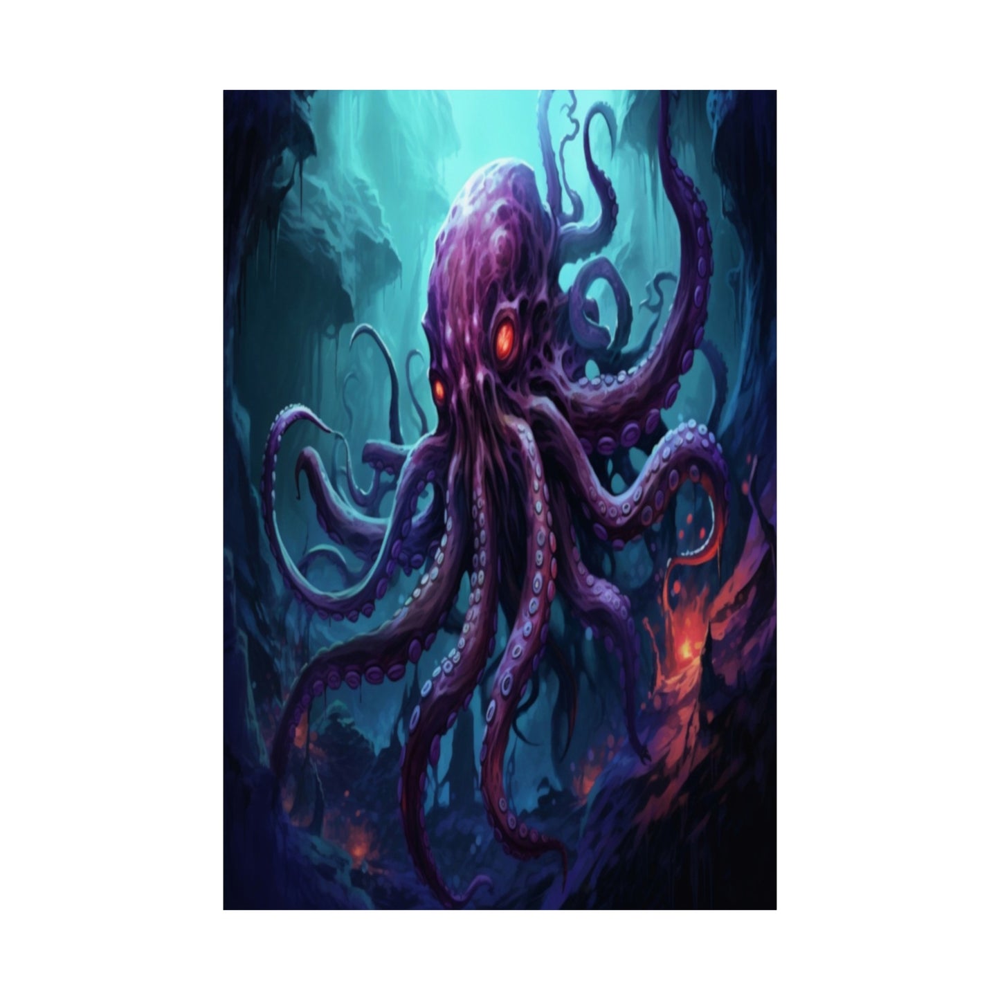 Abyssal Kraken Matte Vertical Posters MysMuse - Premium Matte Vertical Posters from MysMuse - Just $16.95! Shop now at Mysterious Muse