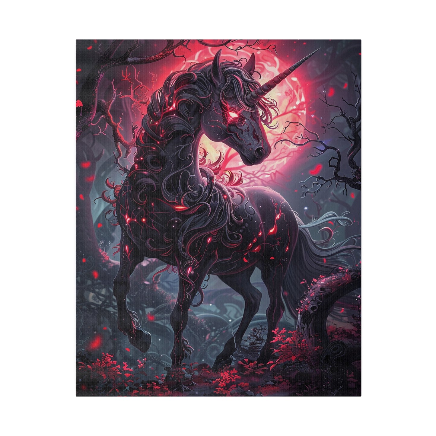 Nightmare Unicorn Matte Canvas Prints MysMuse - Premium Matte Canvas Prints from MysMuse - Just $41.99! Shop now at Mysterious Muse