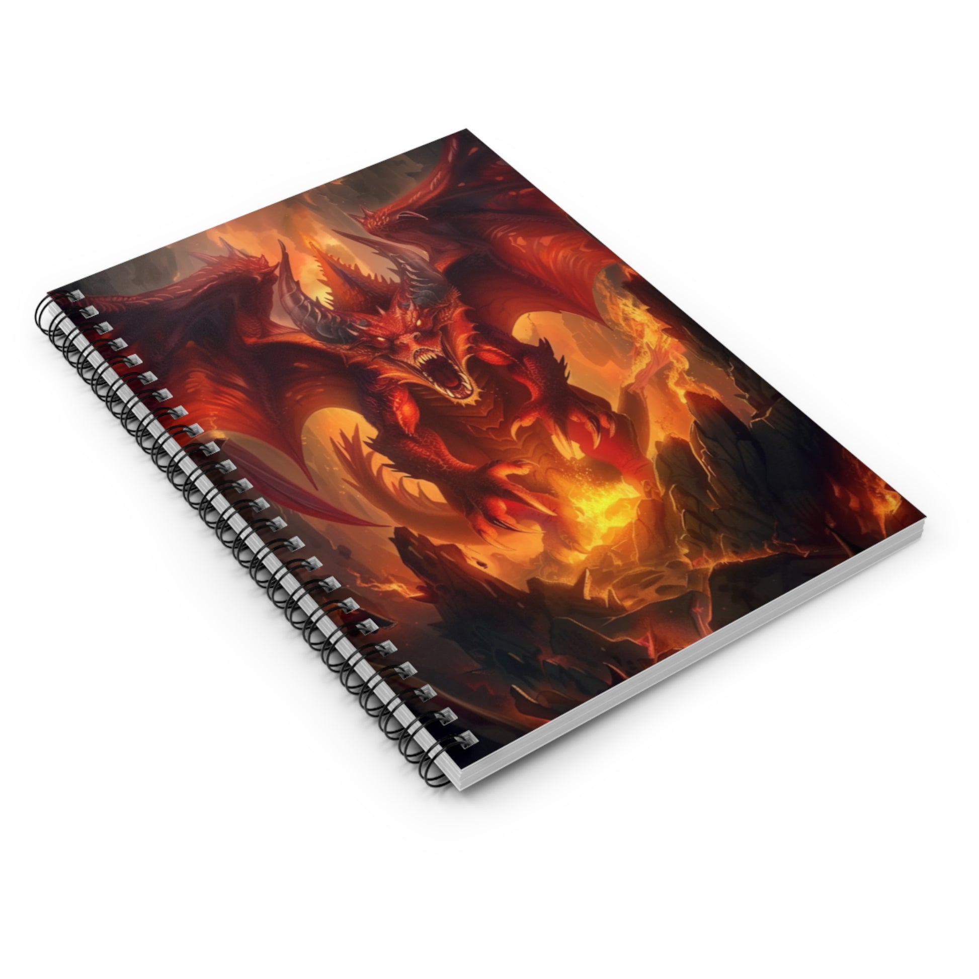 Dragon’s Inferno Spiral Notebook MysMuse - Premium Spiral Notebook from MysMuse - Just $14.99! Shop now at Mysterious Muse