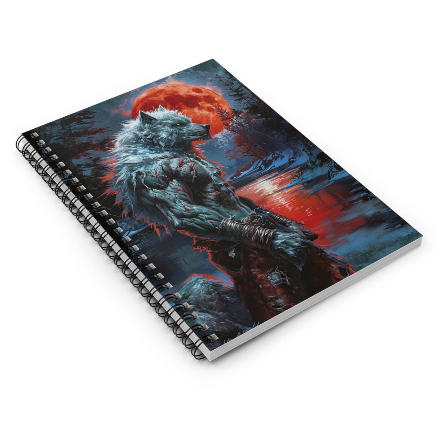Blood Moon Lycanthrope Spiral Notebook MysMuse - Premium Spiral Notebook from MysMuse - Just $14.99! Shop now at Mysterious Muse
