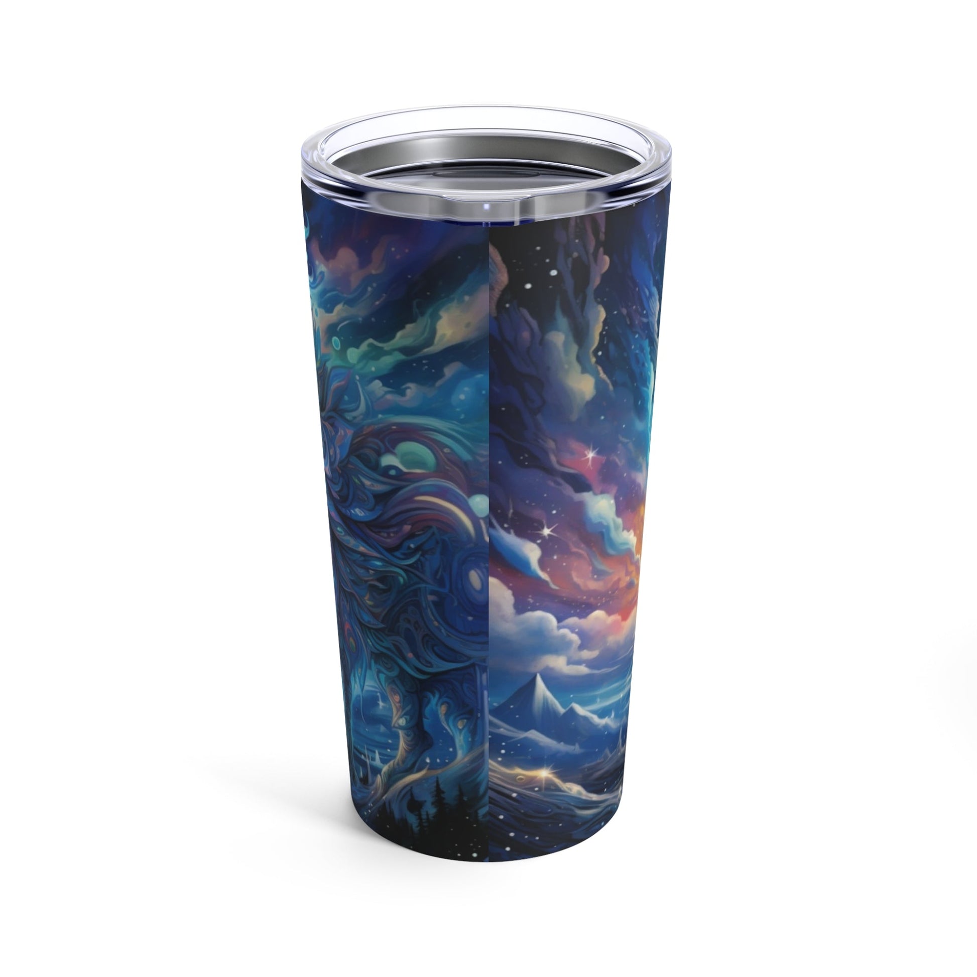 Cosmic Wolf Steel Tumbler Drinkware MysMuse - Premium Tumbler from MysMuse - Just $37.75! Shop now at Mysterious Muse