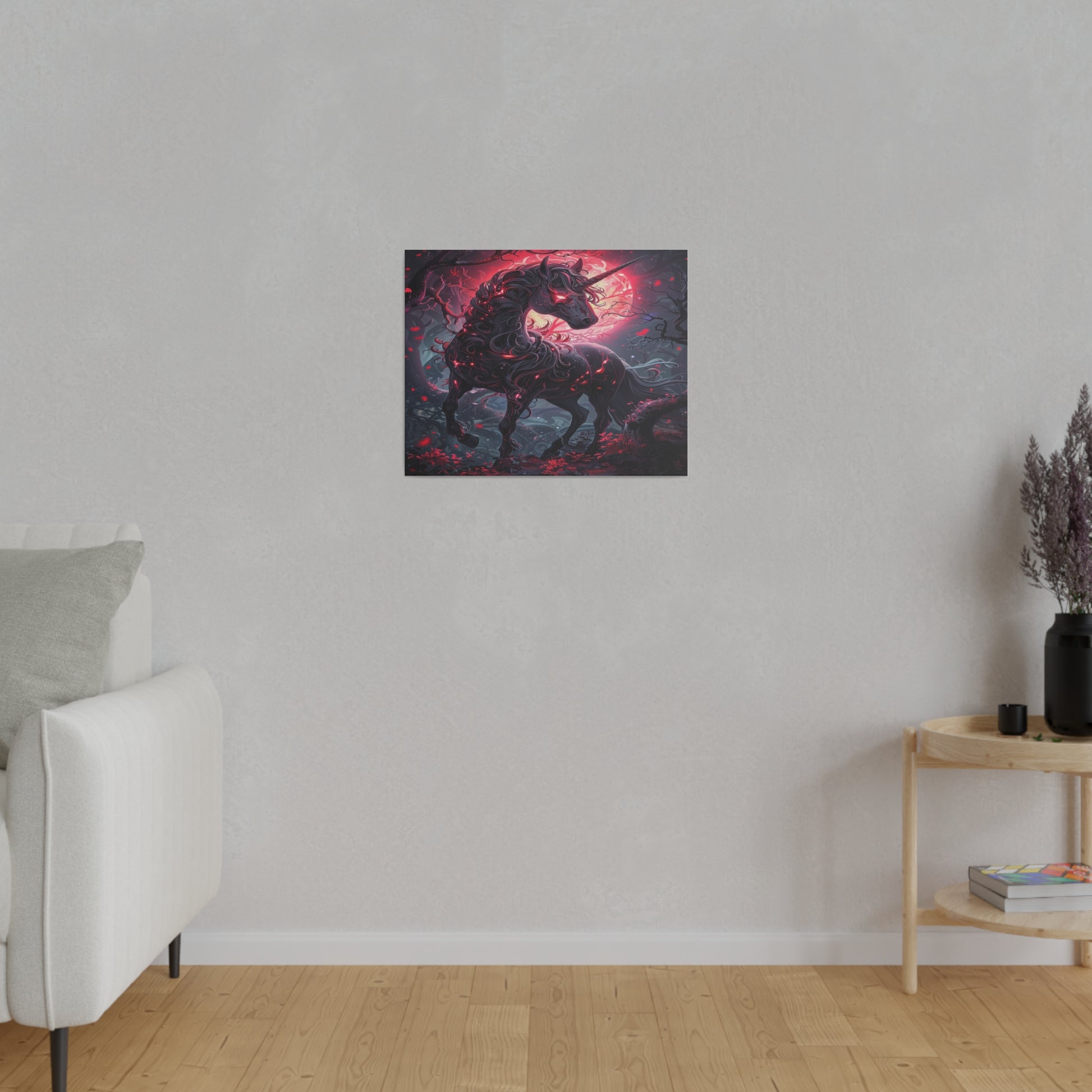 Nightmare Unicorn Matte Canvas Prints MysMuse - Premium Matte Canvas Prints from MysMuse - Just $41.99! Shop now at Mysterious Muse