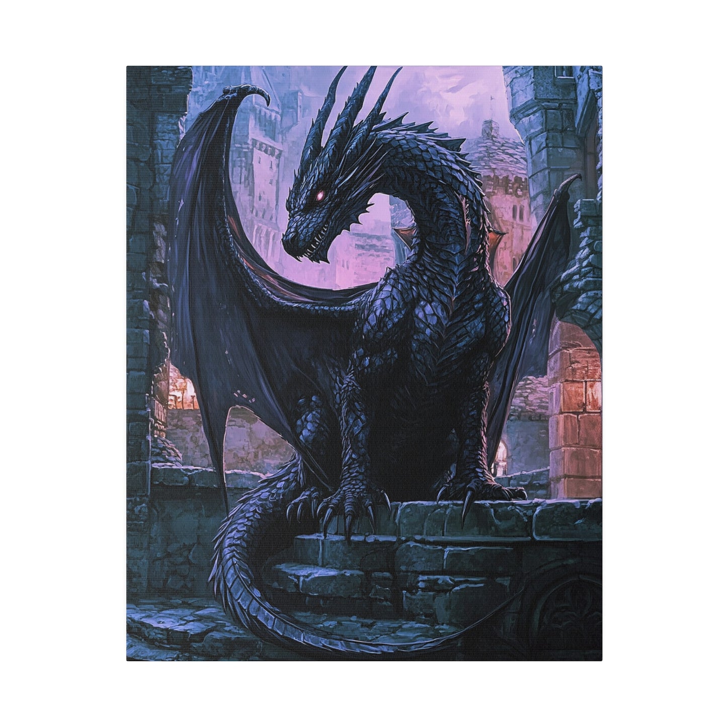 Ebonfire Guardian Matte Canvas Prints MysMuse - Premium Matte Canvas Prints from MysMuse - Just $41.99! Shop now at Mysterious Muse