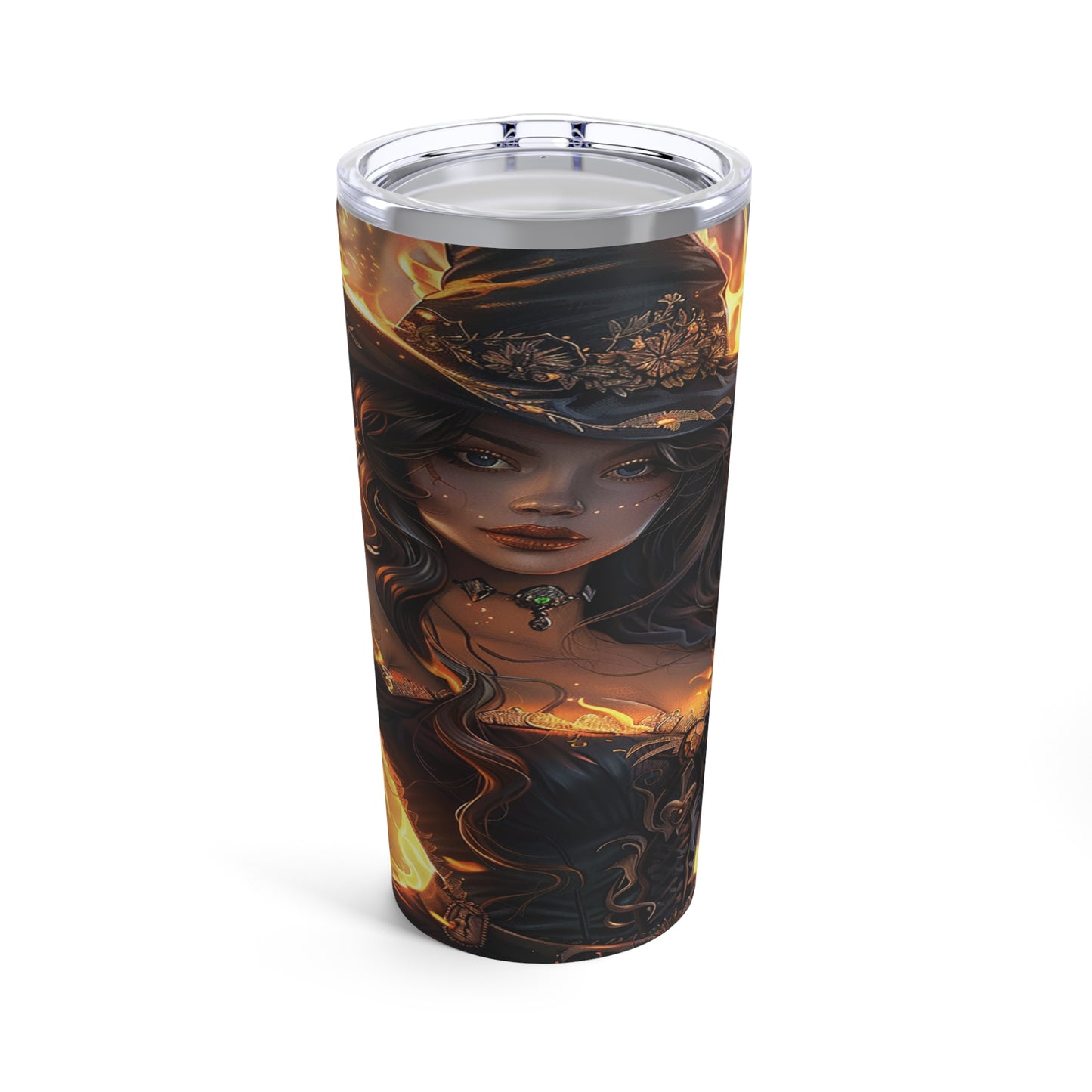 Flameborn Sorceress Steel Tumbler Drinkware MysMuse - Premium Tumbler from MysMuse - Just $37.95! Shop now at Mysterious Muse