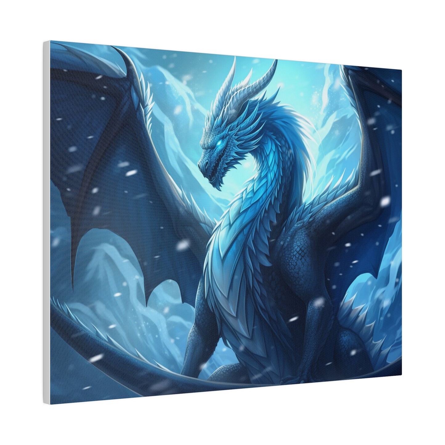 Blue Frost Dragon Matte Canvas Prints MysMuse - Premium Matte Canvas Prints from MysMuse - Just $41.99! Shop now at Mysterious Muse