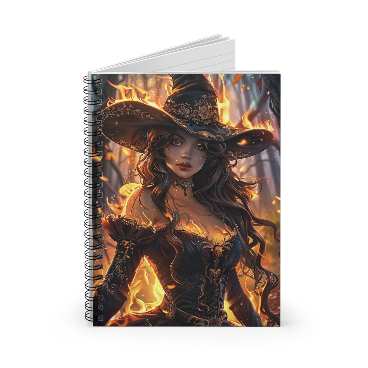 Flameborn Sorceress Spiral Notebook MysMuse - Premium Spiral Notebook from MysMuse - Just $14.99! Shop now at Mysterious Muse