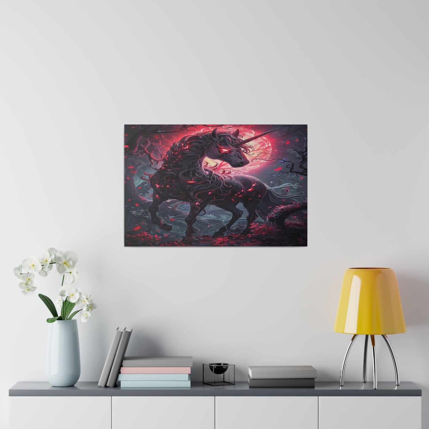 Nightmare Unicorn Matte Canvas Prints MysMuse - Premium Matte Canvas Prints from MysMuse - Just $41.99! Shop now at Mysterious Muse