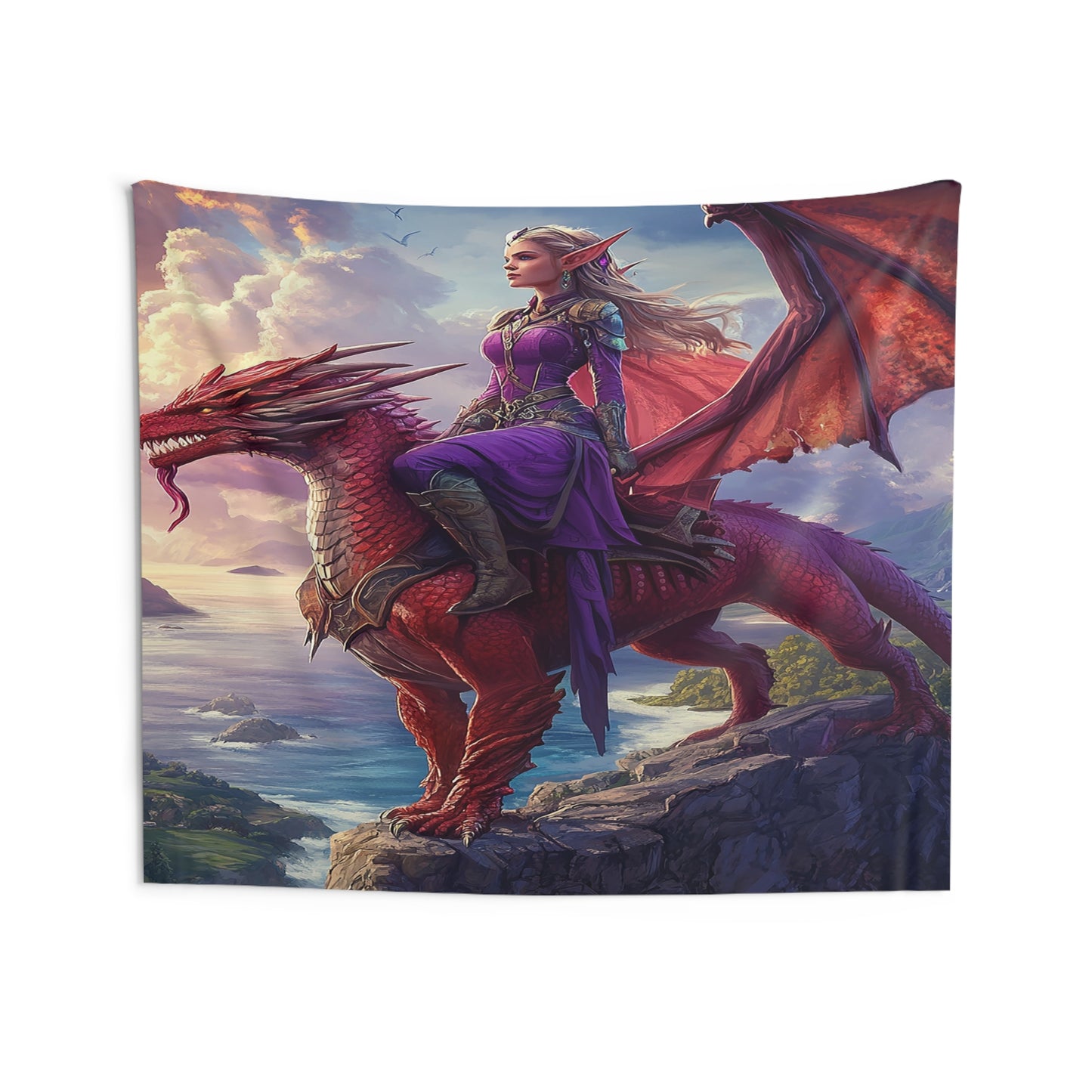 Dragonheart's Oath Decorative Wall Tapestry MysMuse - Premium Decorative Wall Tapestry from MysMuse - Just $26.99! Shop now at Mysterious Muse