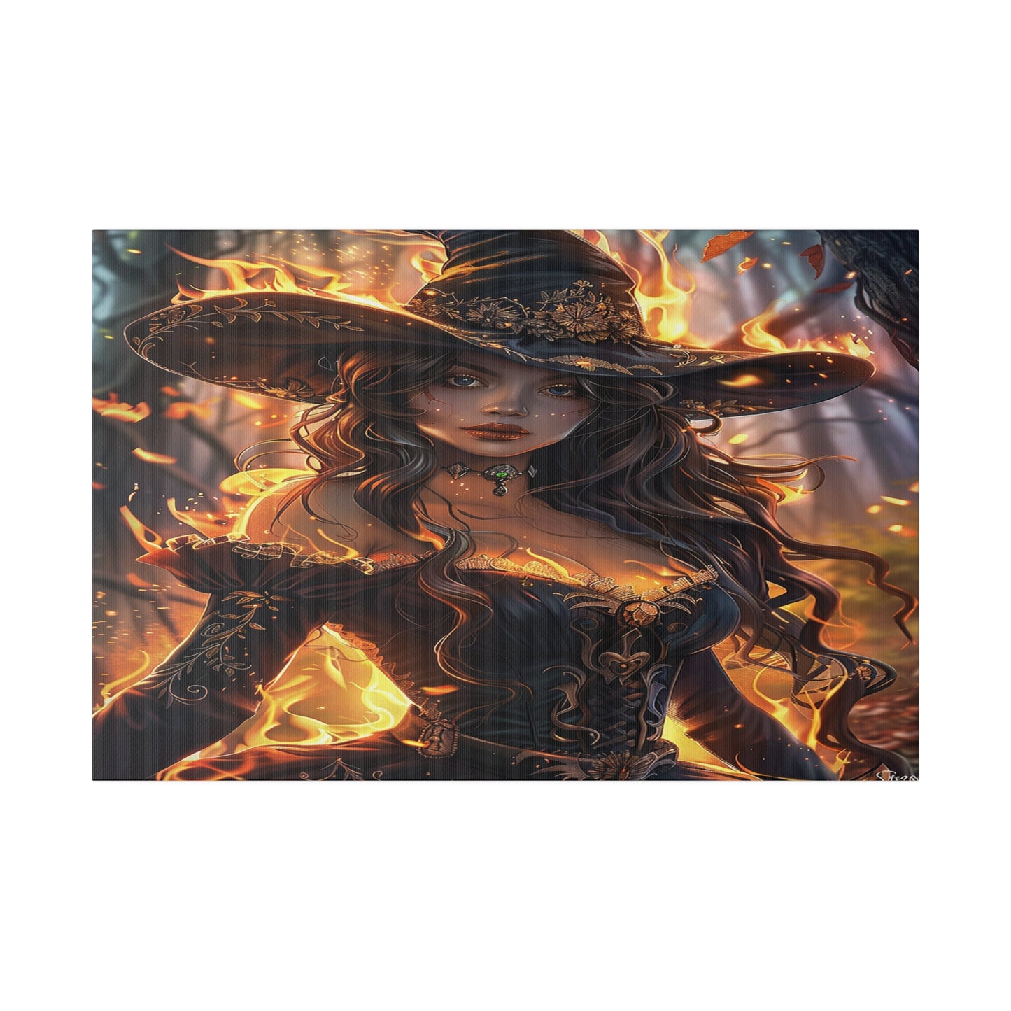 Flameborn Sorceress Matte Canvas Prints MysMuse - Premium Matte Canvas Prints from MysMuse - Just $41.99! Shop now at Mysterious Muse