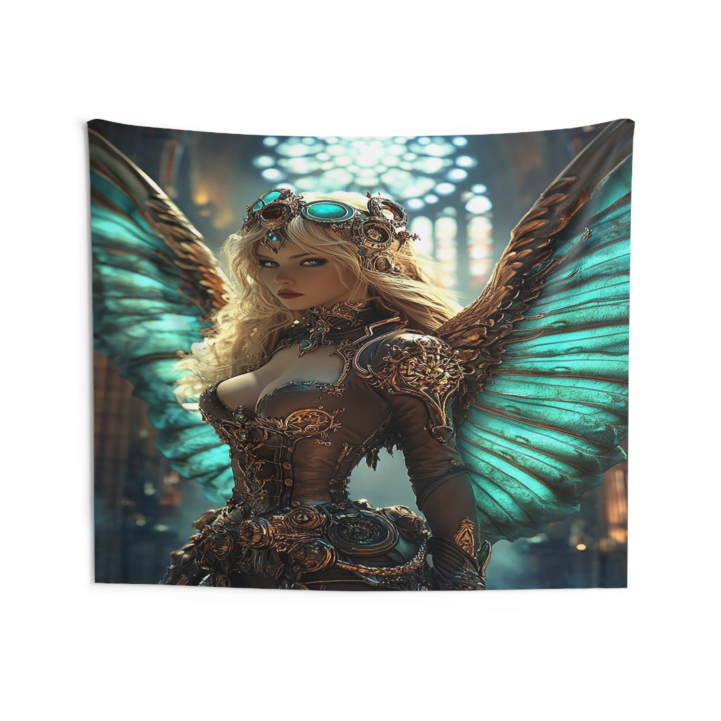 Clockwork Seraph Aetheria Decorative Wall Tapestry MysMuse - Premium Decorative Wall Tapestry from MysMuse - Just $26.99! Shop now at Mysterious Muse