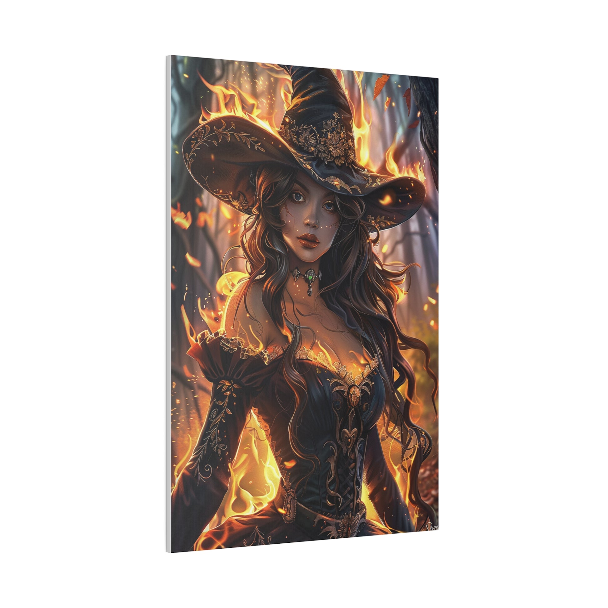 Flameborn Sorceress Matte Canvas Prints MysMuse - Premium Matte Canvas Prints from MysMuse - Just $41.99! Shop now at Mysterious Muse