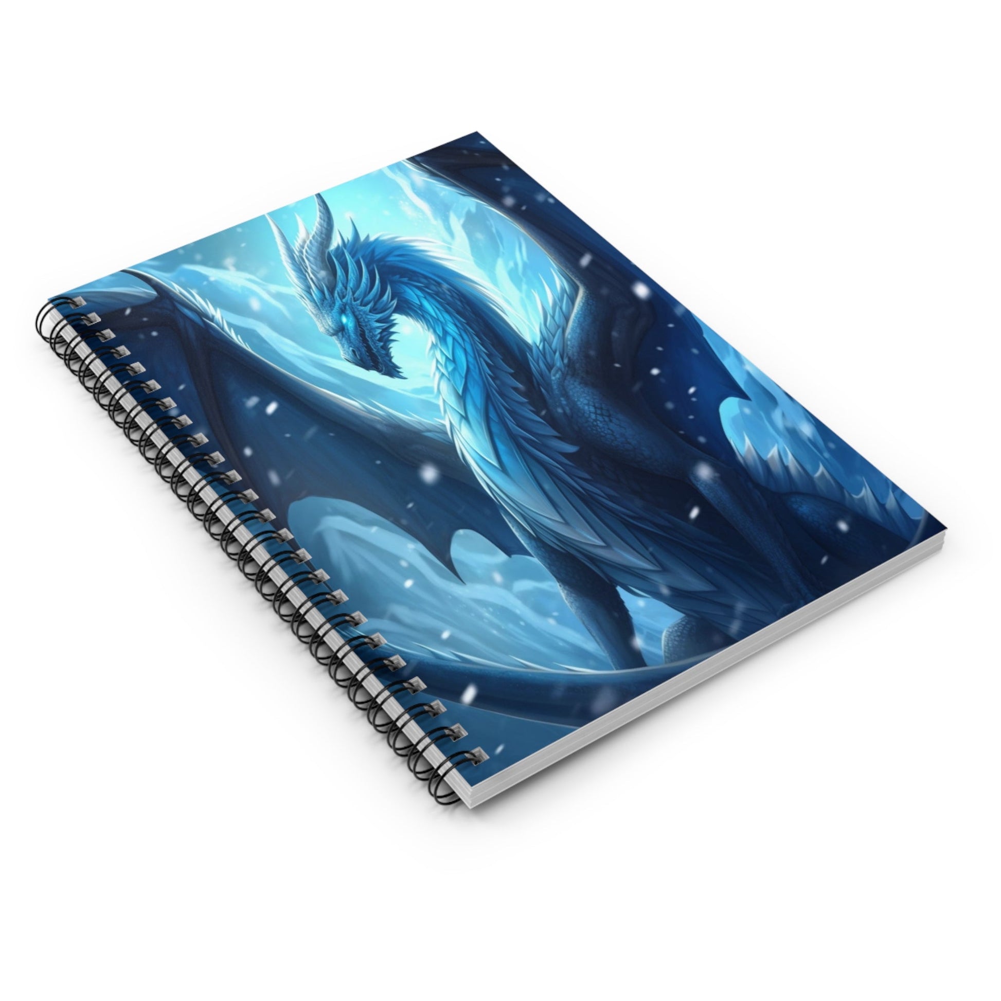 Blue Frost Dragon Spiral Notebook MysMuse - Premium Spiral Notebook from MysMuse - Just $14.99! Shop now at Mysterious Muse