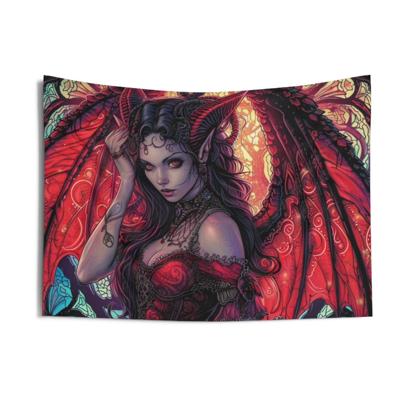 Scarlet Succubus Hanging Wall Tapestries MysMuse - Premium Hanging Wall Tapestries from MysMuse - Just $25.99! Shop now at Mysterious Muse