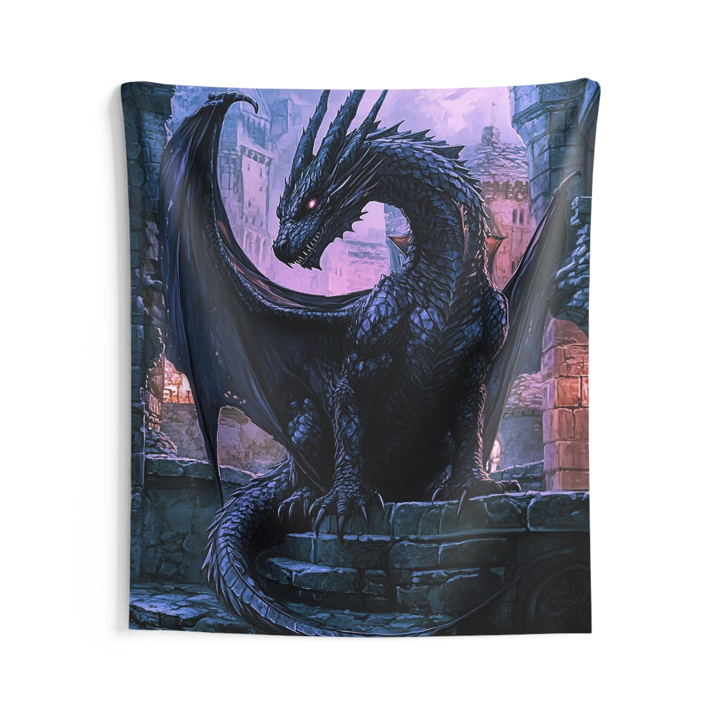 Ebonfire Guardian Decorative Wall Tapestry MysMuse - Premium Decorative Wall Tapestry from MysMuse - Just $26.99! Shop now at Mysterious Muse