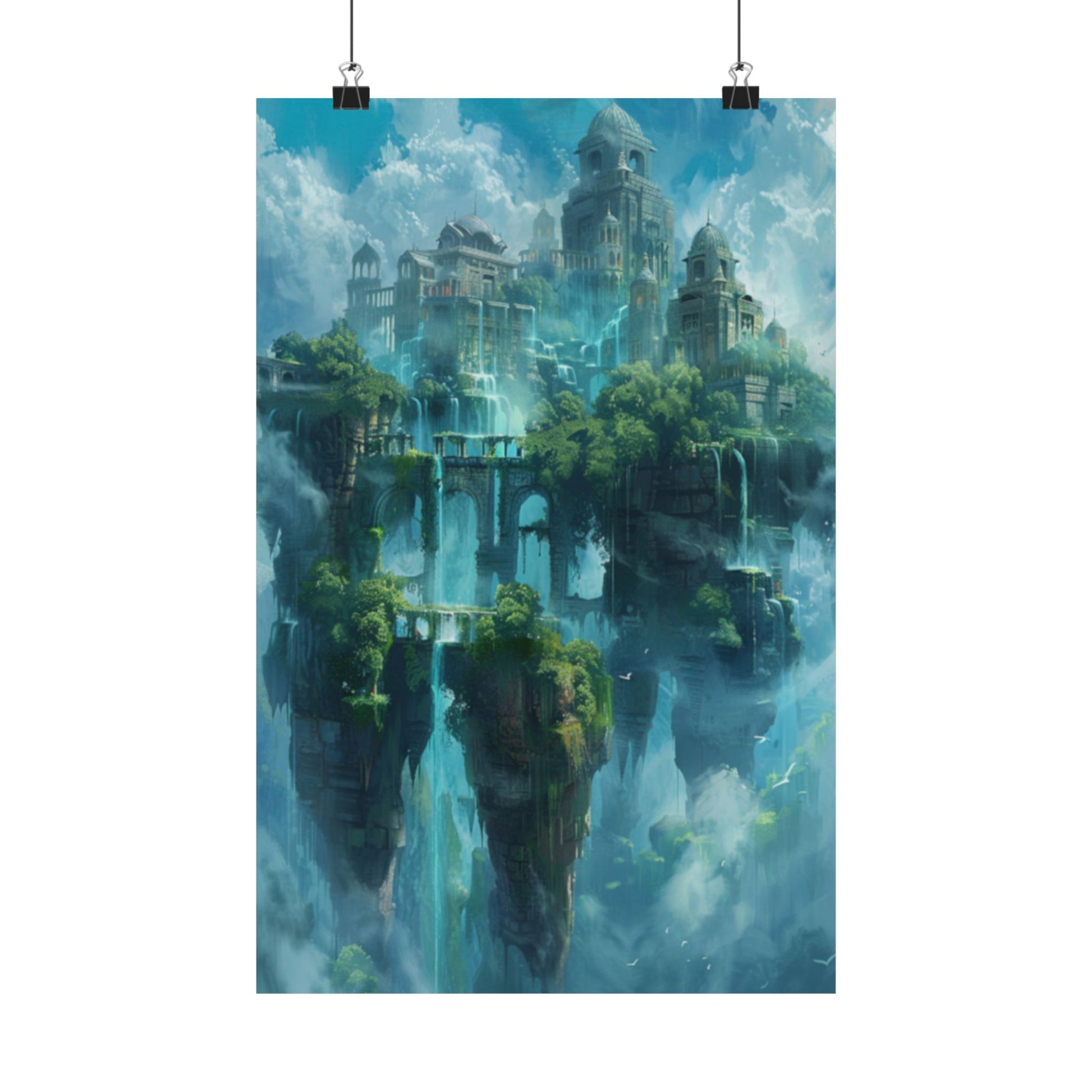 Floating Islands Matte Vertical Posters MysMuse - Premium Matte Vertical Posters from MysMuse - Just $16.95! Shop now at Mysterious Muse