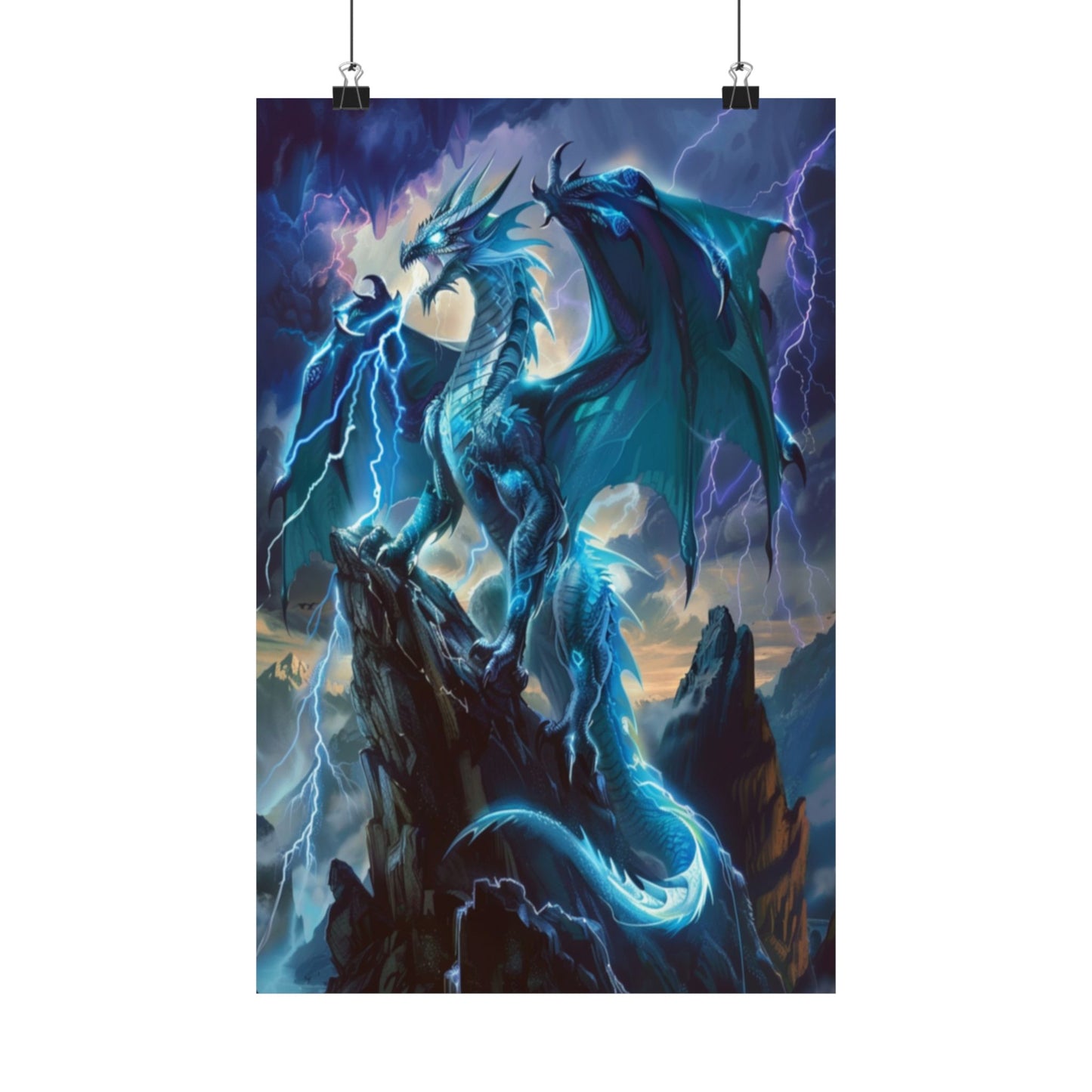 Thunder Dragon’s Throne Matte Vertical Posters MysMuse. - Premium Matte Vertical Posters from MysMuse - Just $16.95! Shop now at Mysterious Muse