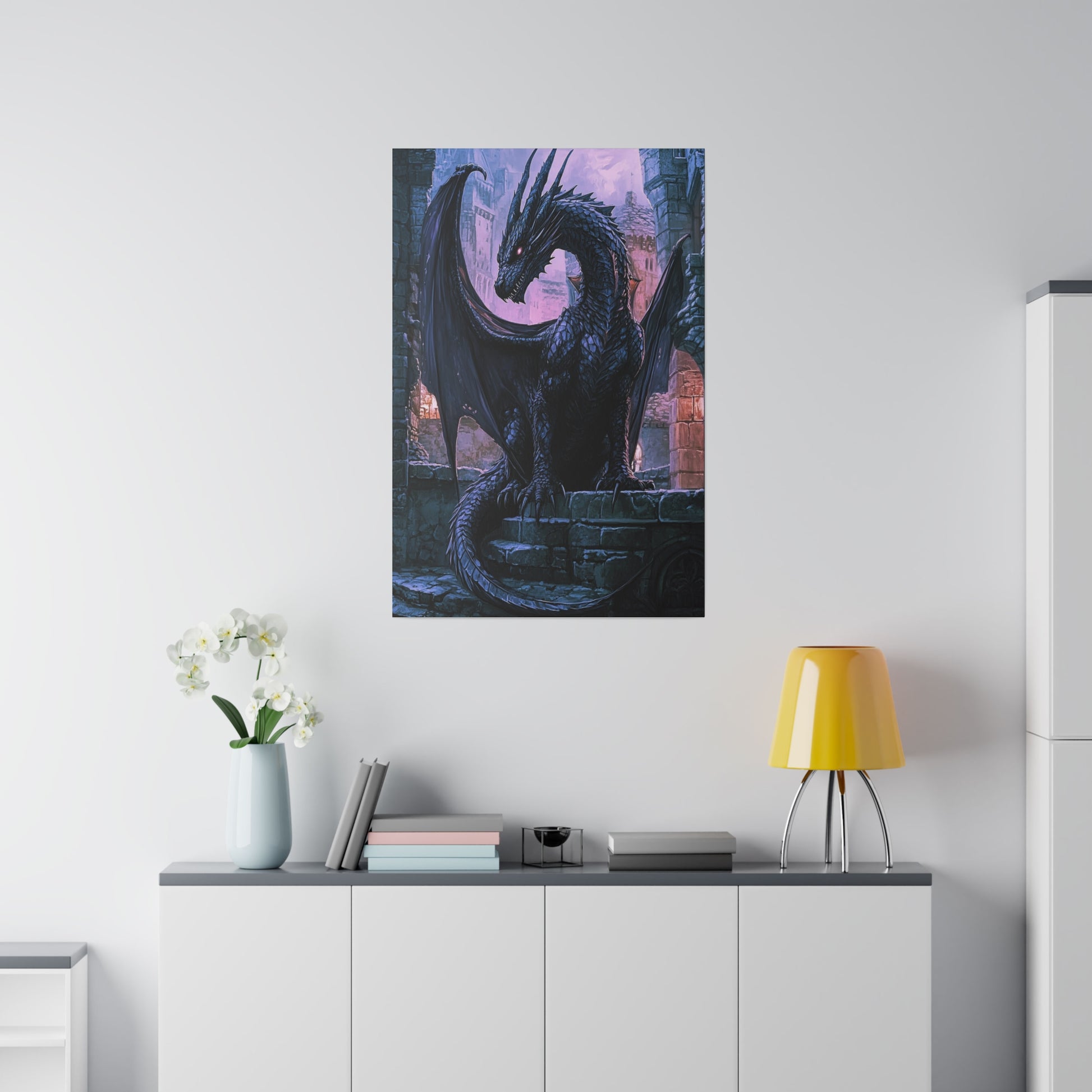 Ebonfire Guardian Matte Canvas Prints MysMuse - Premium Matte Canvas Prints from MysMuse - Just $41.99! Shop now at Mysterious Muse